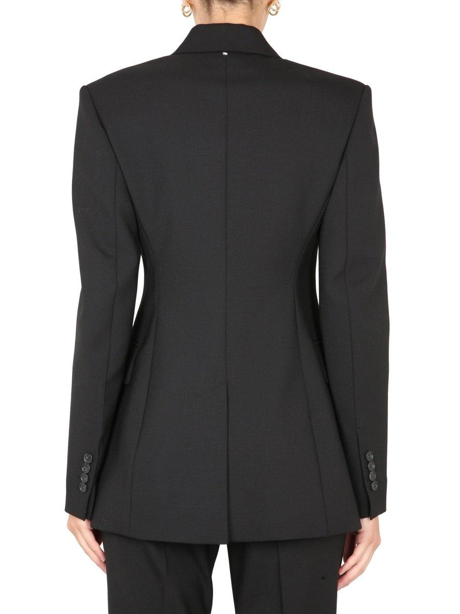 Shop Max Mara Single-breasted Long-sleeved Jacket In Black