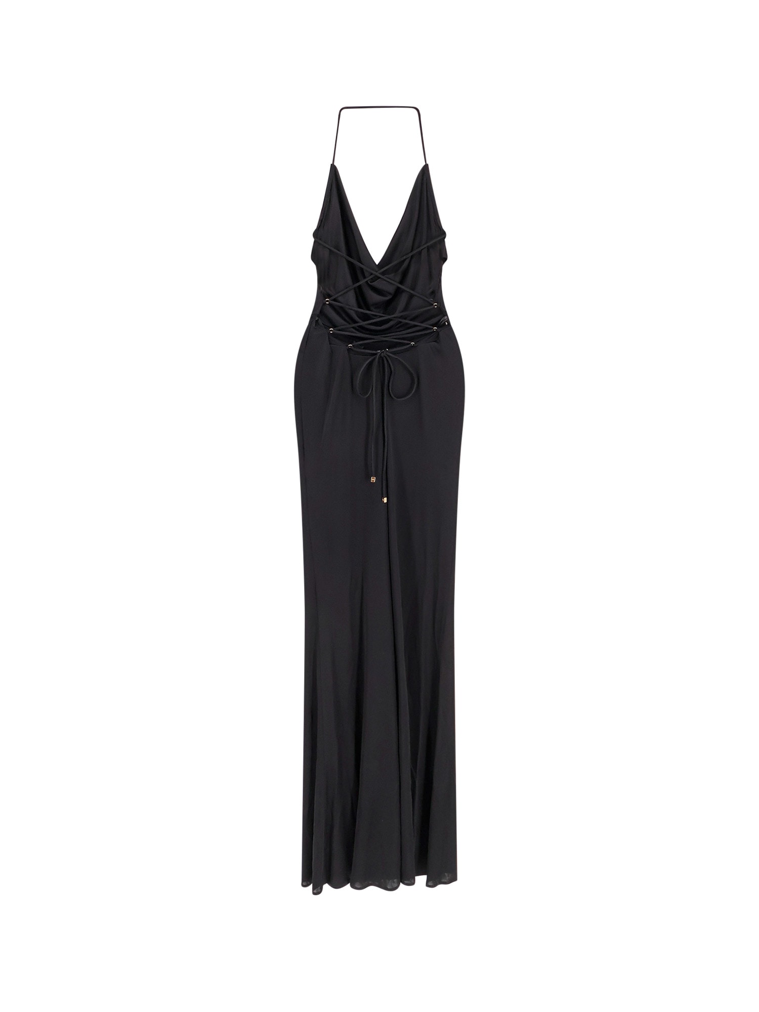 Elisabetta Franchi Red Carpet Jersey Dress In Black