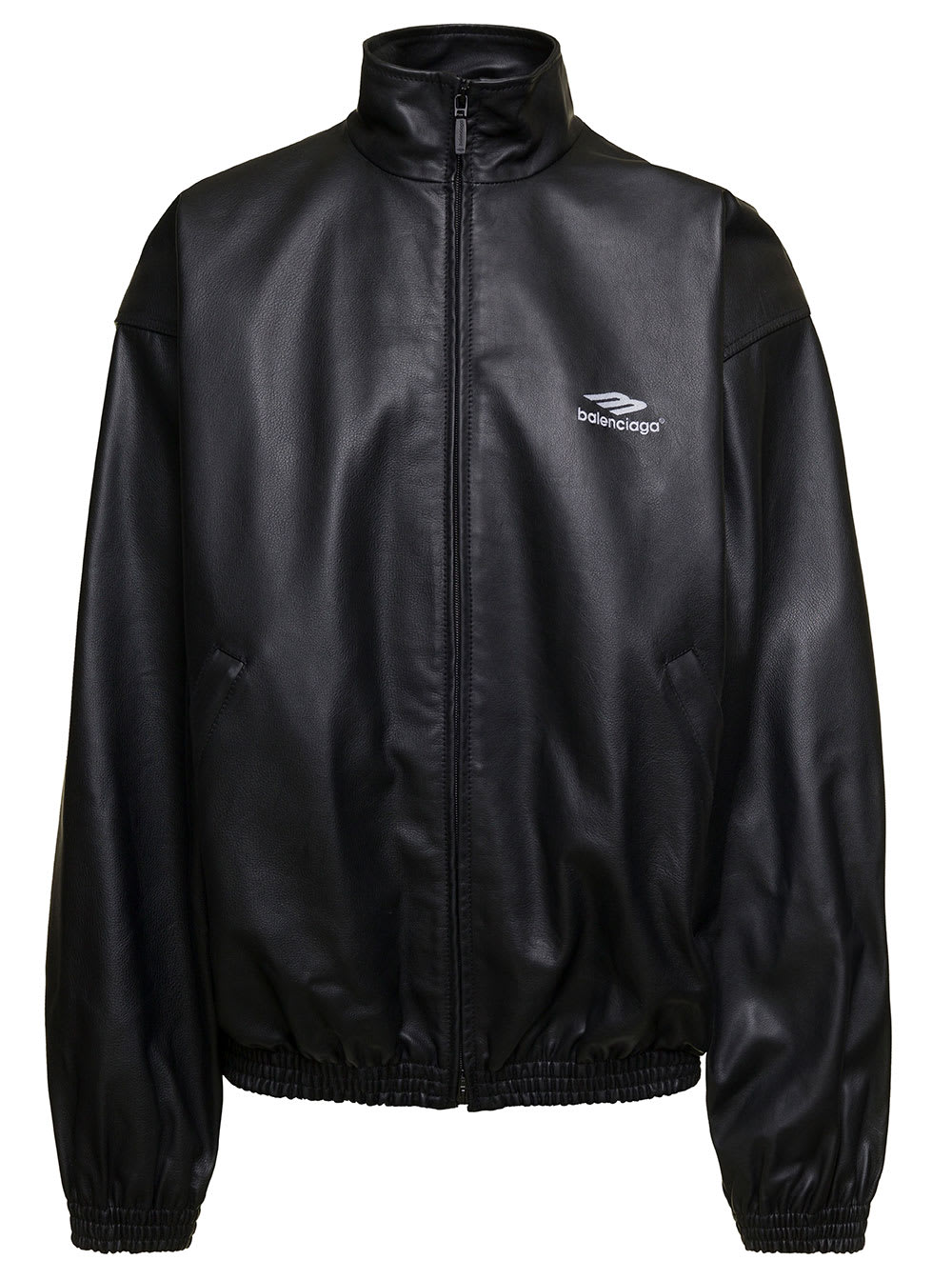 BALENCIAGA - Leather Track Jacket Balenciaga