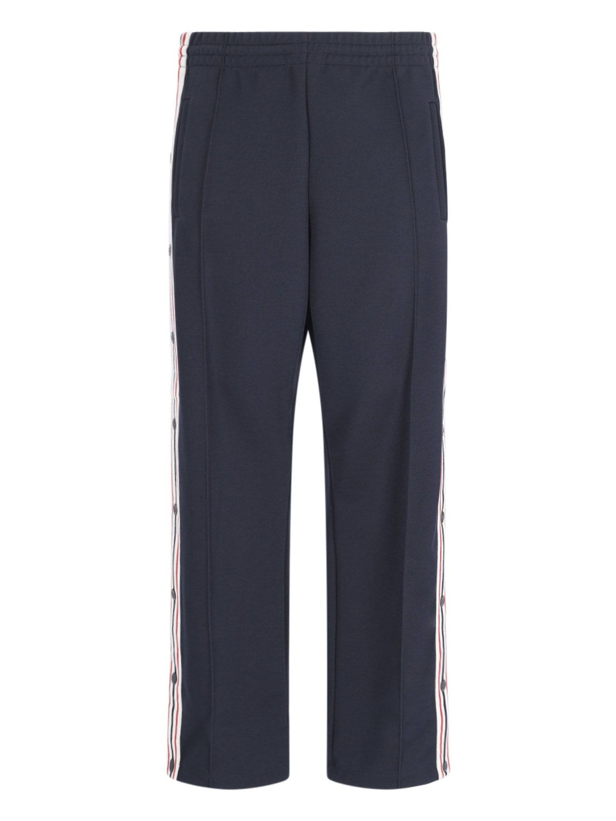 Shop Golden Goose Side Buttons Trousers In Blue