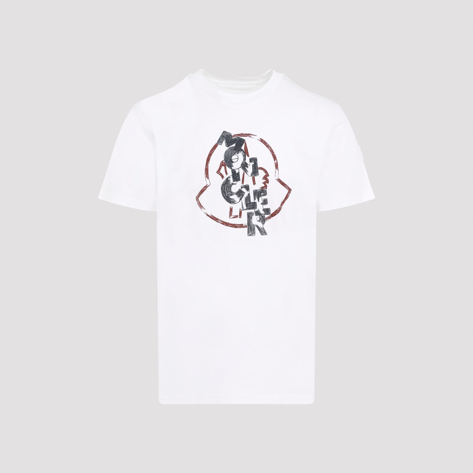 Shop Moncler Ss T-shirt In A White