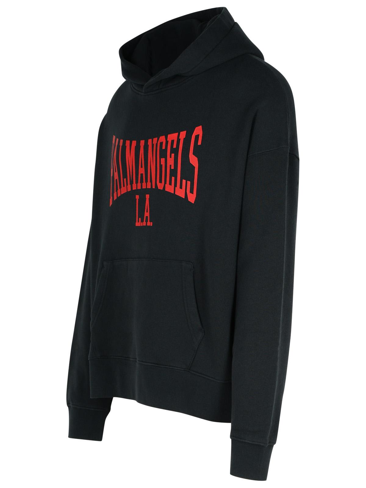 Shop Palm Angels College Black Cotton Sweatshirt