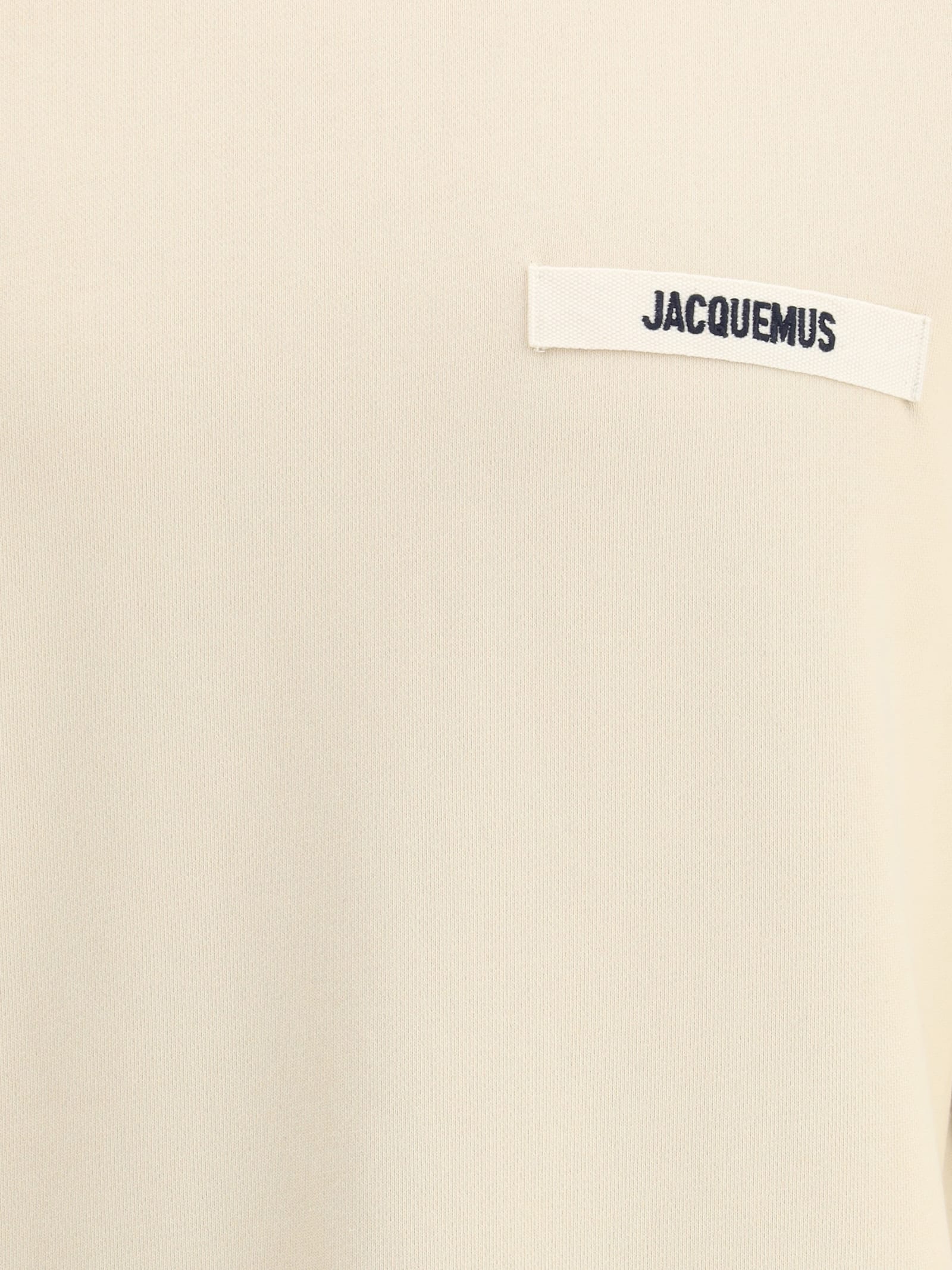 Jacquemus Le Hoodie Gros Grain Cotton Sweatshirt In Neutral