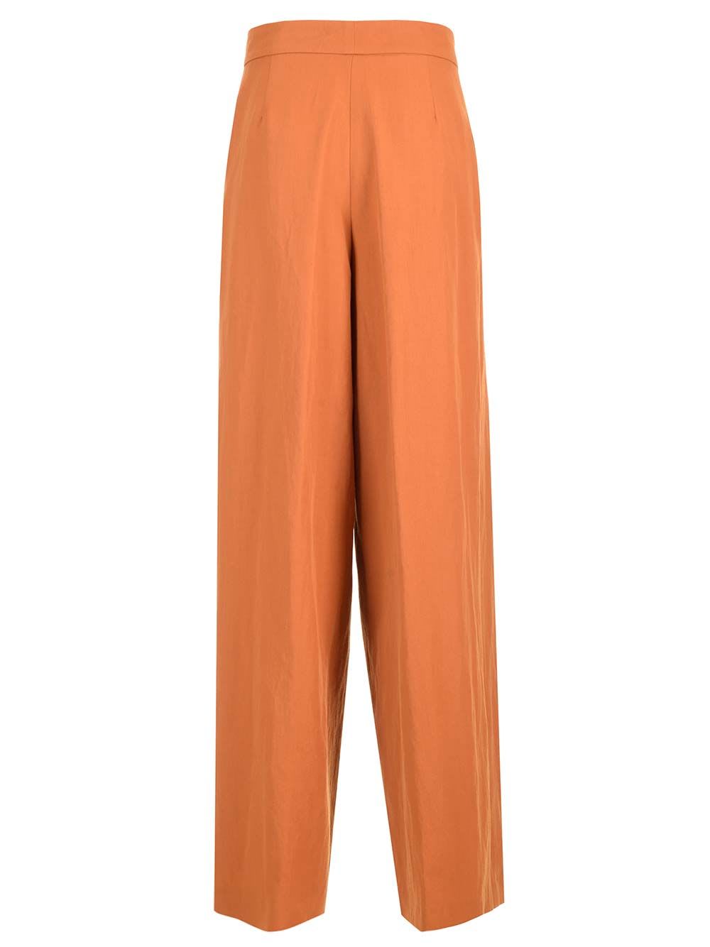 Shop Dries Van Noten Wool Blend Trousers In Orange