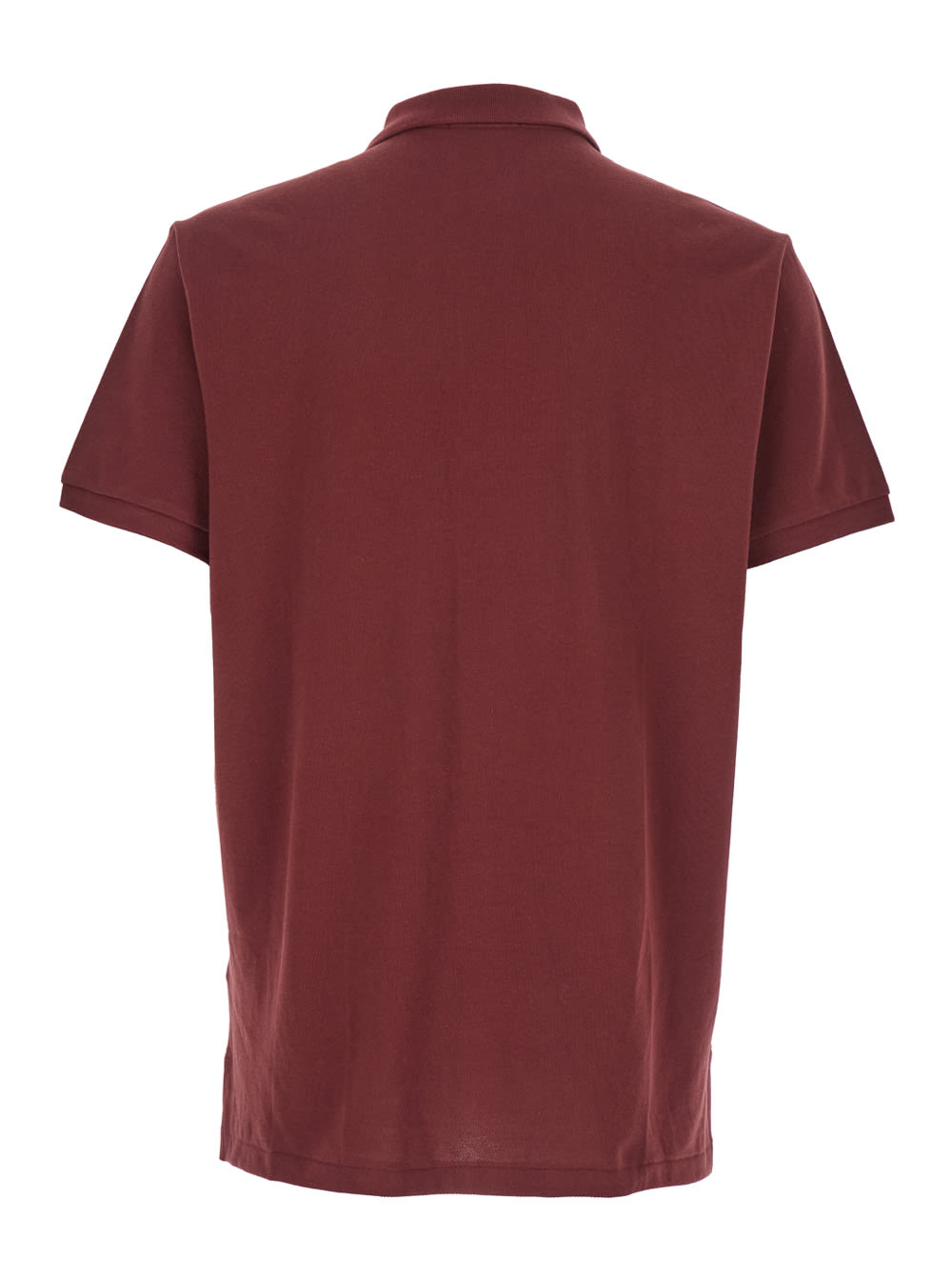 Ralph Lauren Custom Slim Fit Bordeaux Polo Shirt With Pony Detail On The Front In Cotton Man In Burgundy