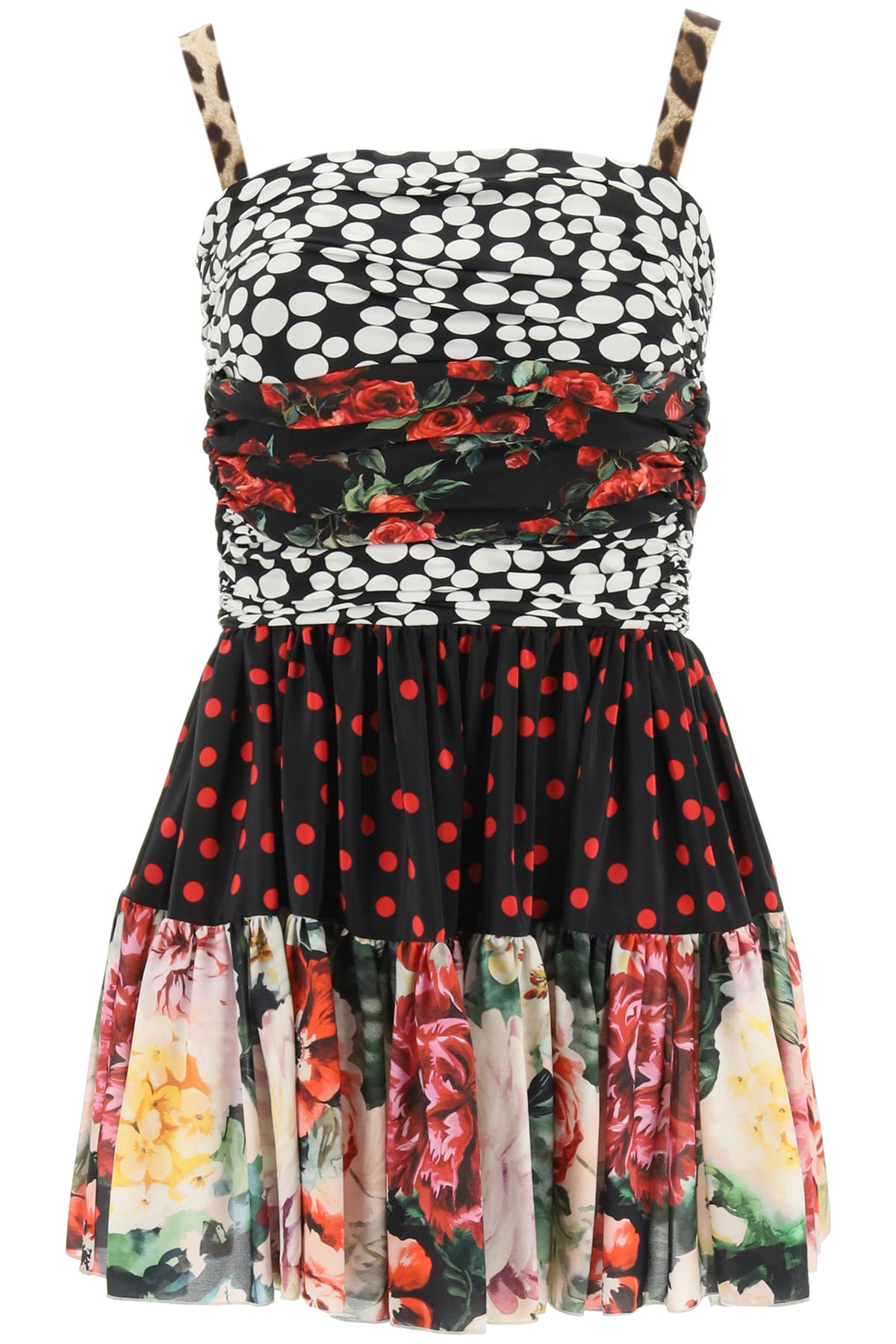 Photo of  Dolce & Gabbana Patchwork Mini Dress- shop Dolce & Gabbana Dresses, Mini Dresses online sales