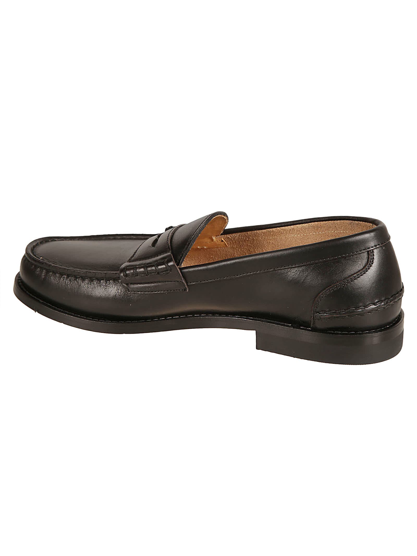 Shop Premiata Classic Loafers In Black