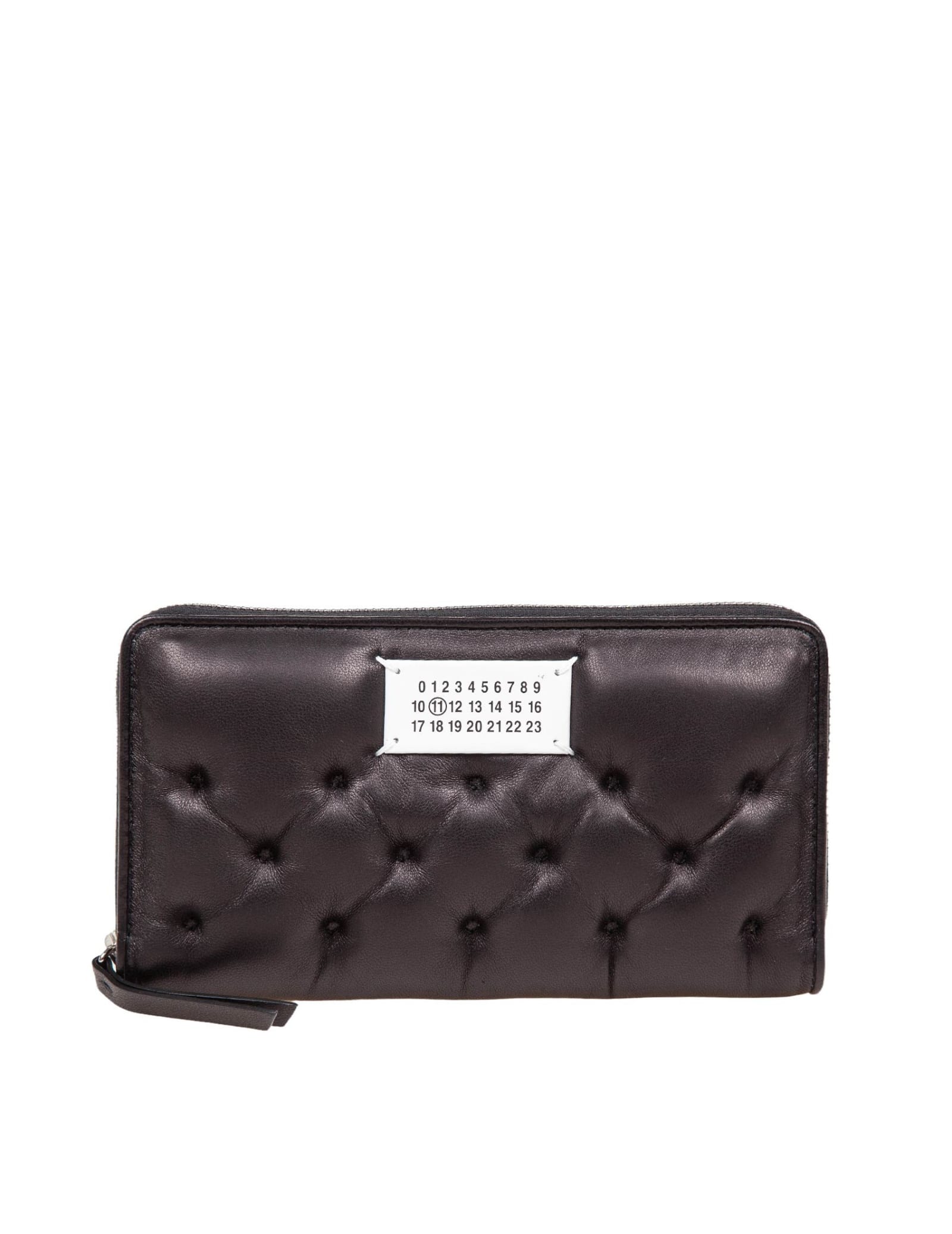 Shop Maison Margiela Black Quilted Leather Wallet