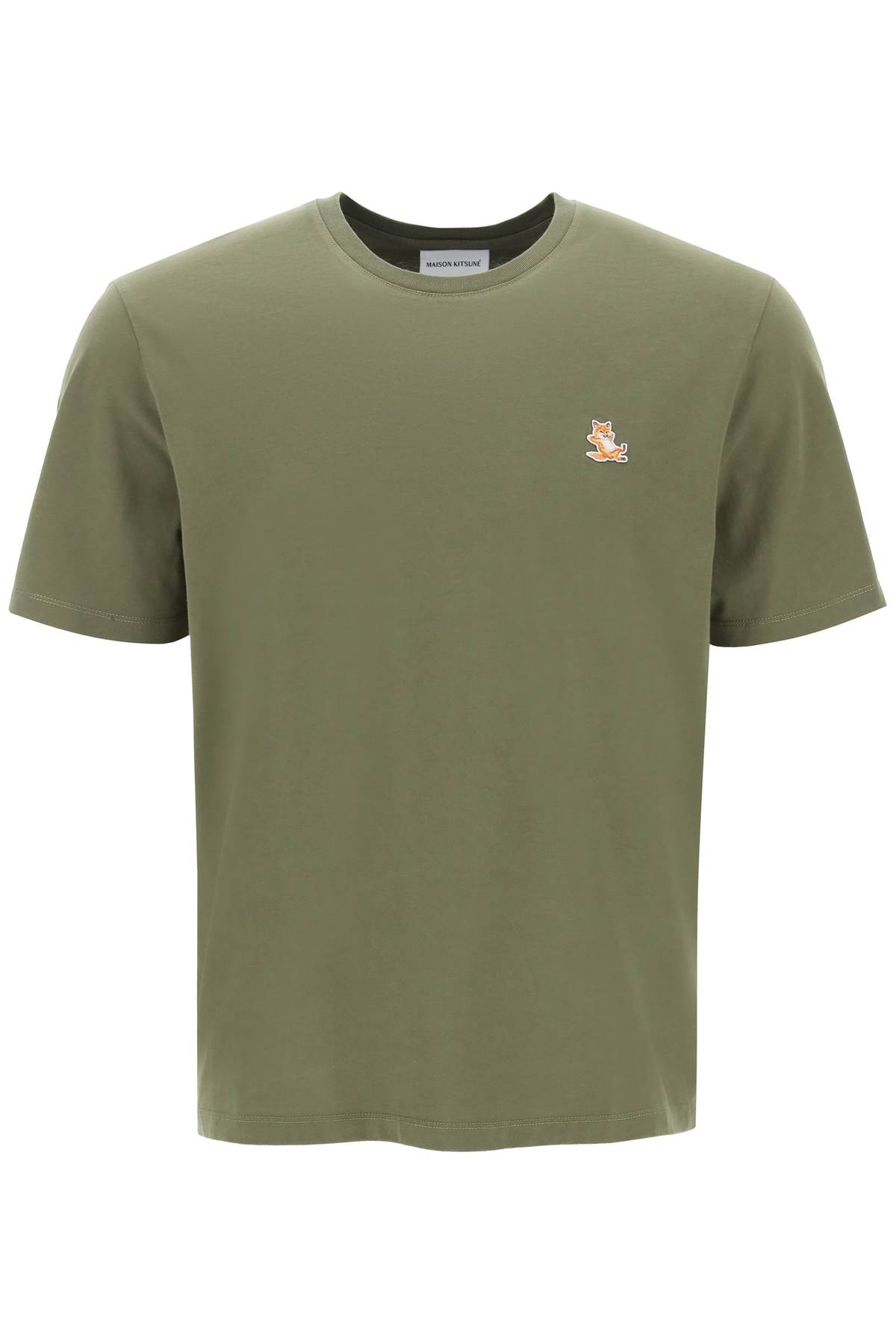 Shop Maison Kitsuné Chillax Fox T-shirt In Military Green (green)