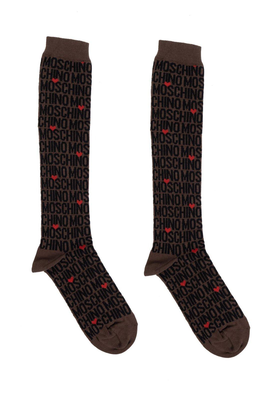 Logo-intarsia Long Socks