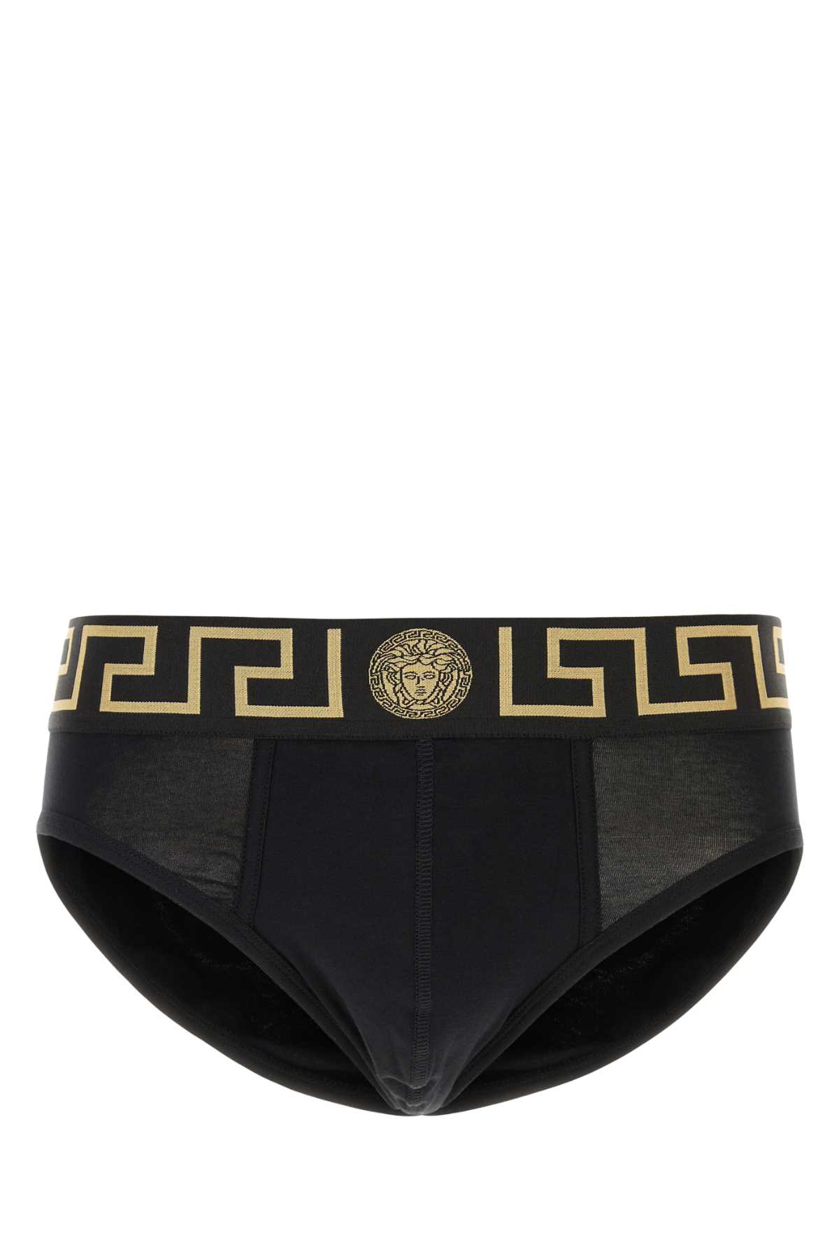 Black Stretch Cotton Brief