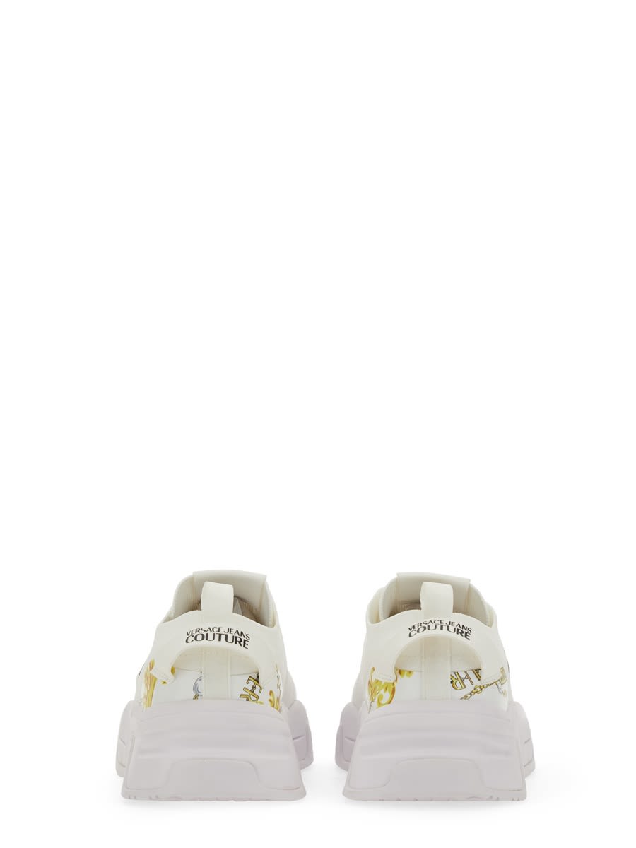 Shop Versace Jeans Couture Sneaker With Logo In White