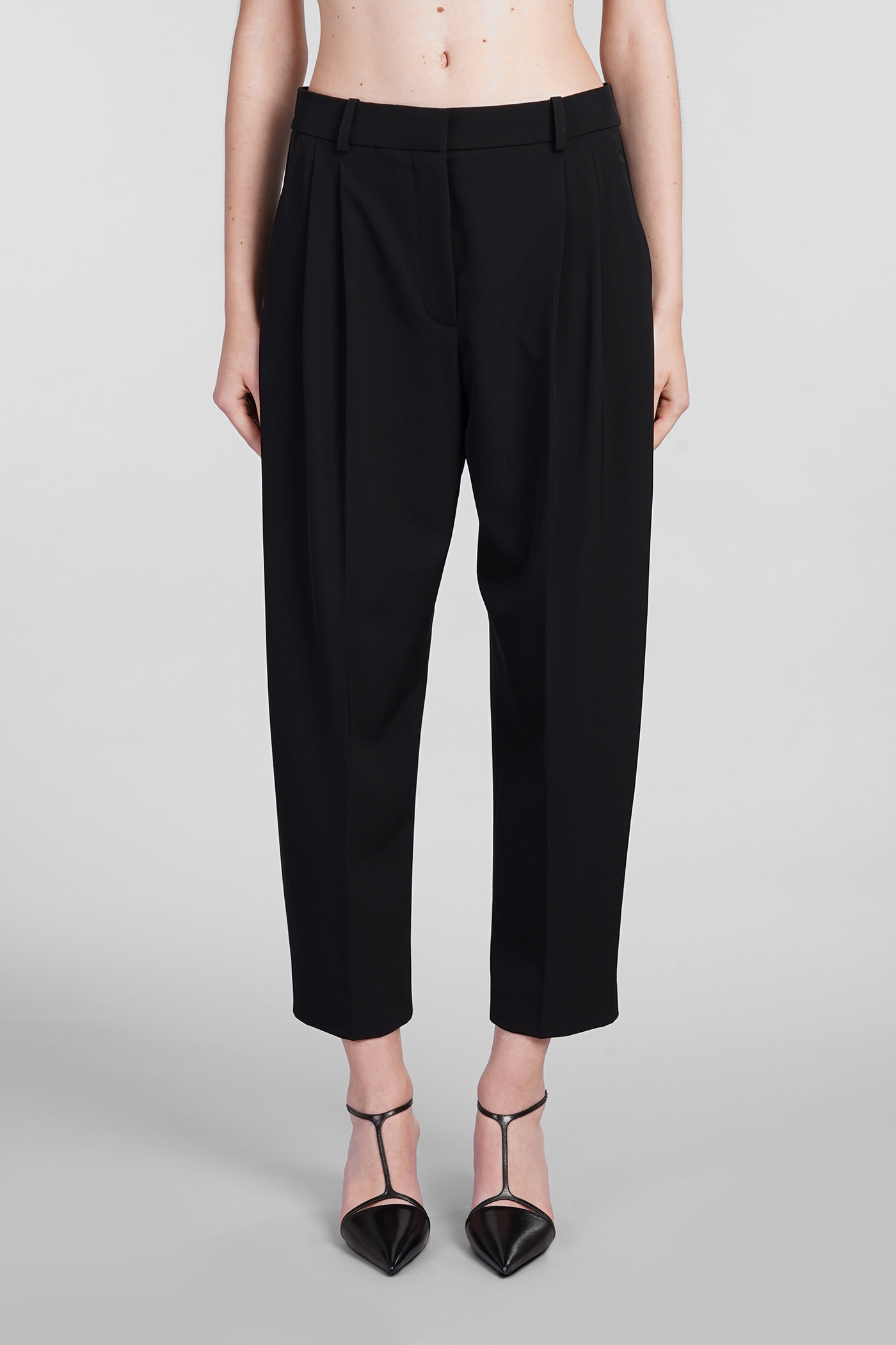 Shop Stella Mccartney Pants In Black Wool