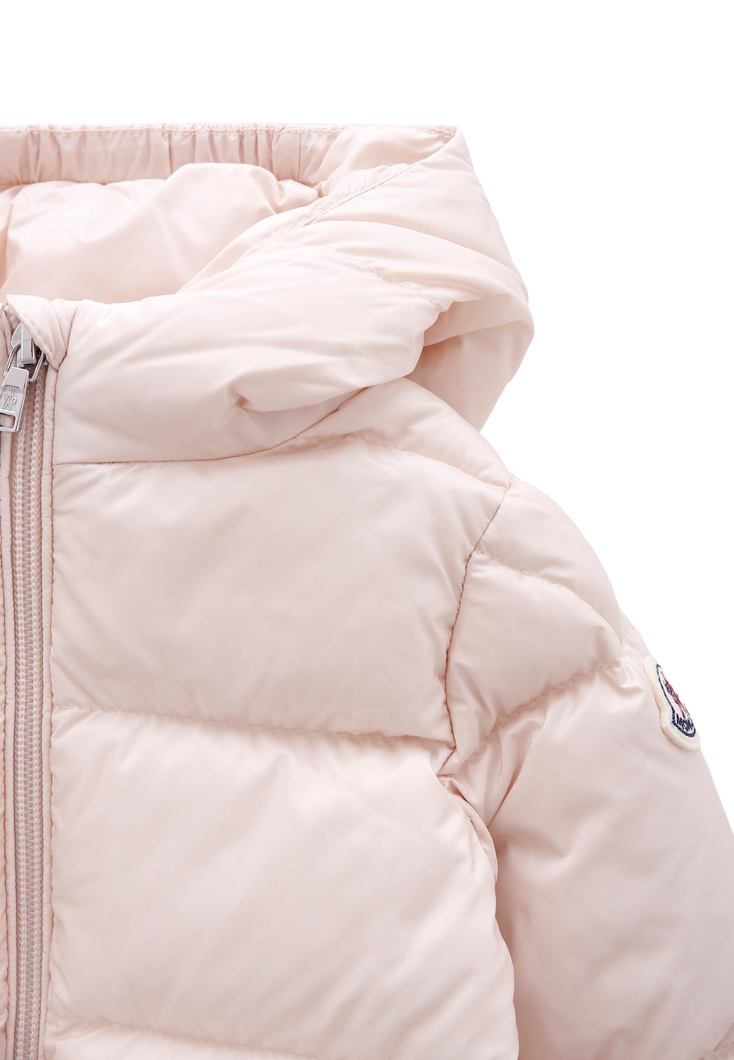 Moncler Pink Sharon Down Jacket For Baby Girl With Logo In Pink