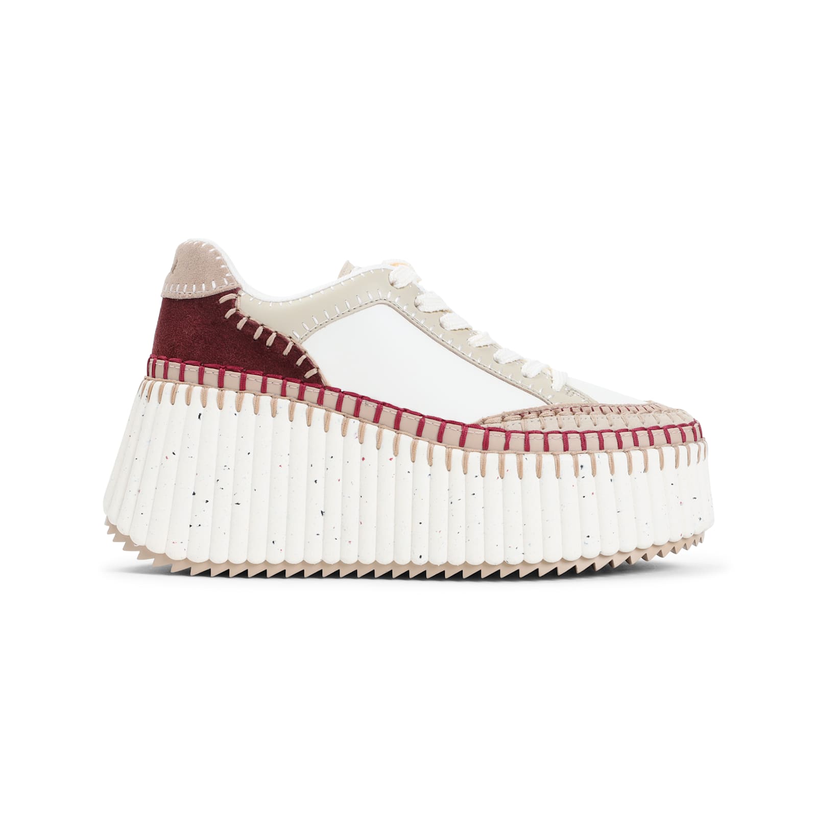 Chloé Nama Platform Sneakers In White