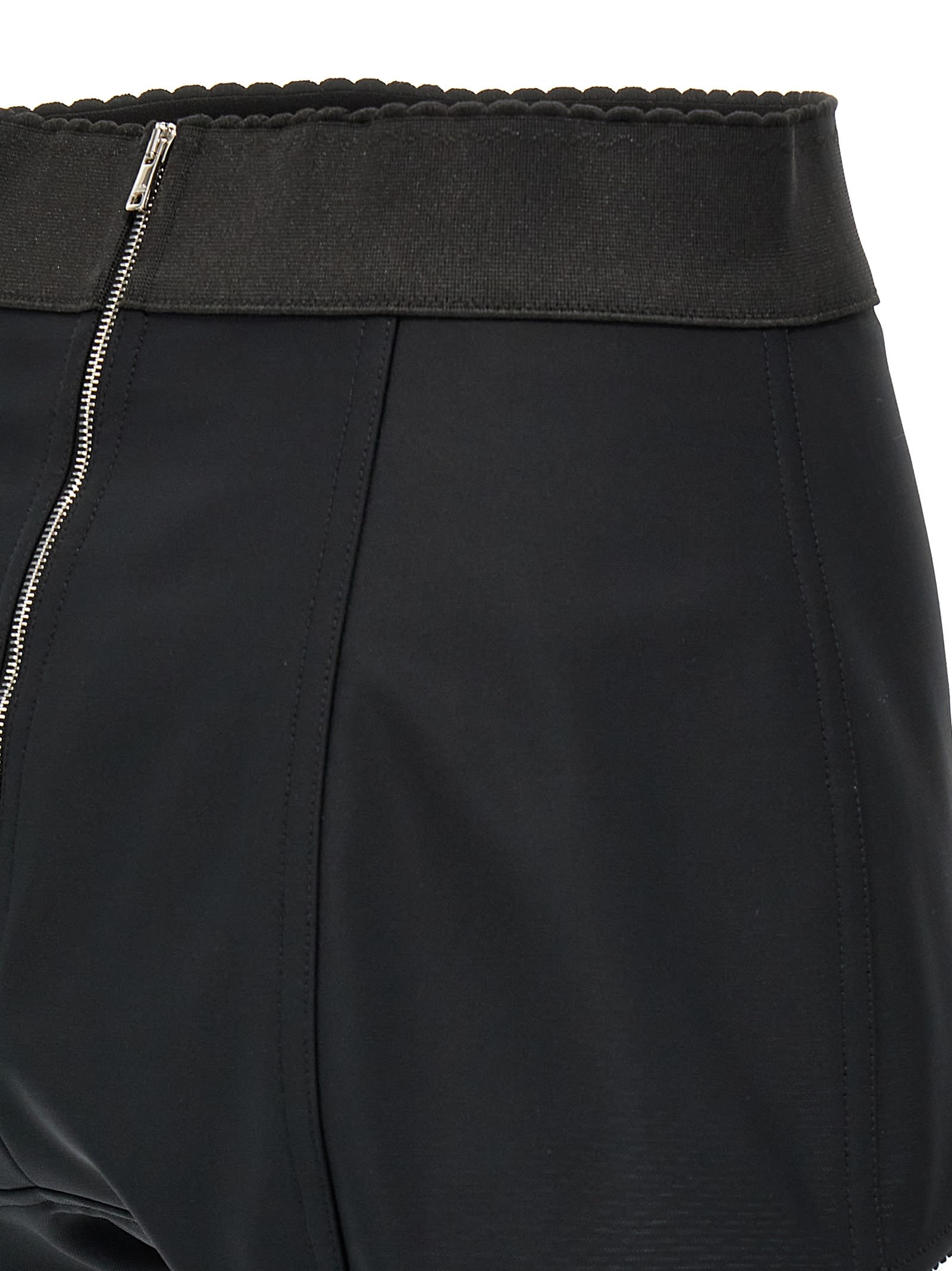 Shop Dolce & Gabbana Satin Culottes In Black