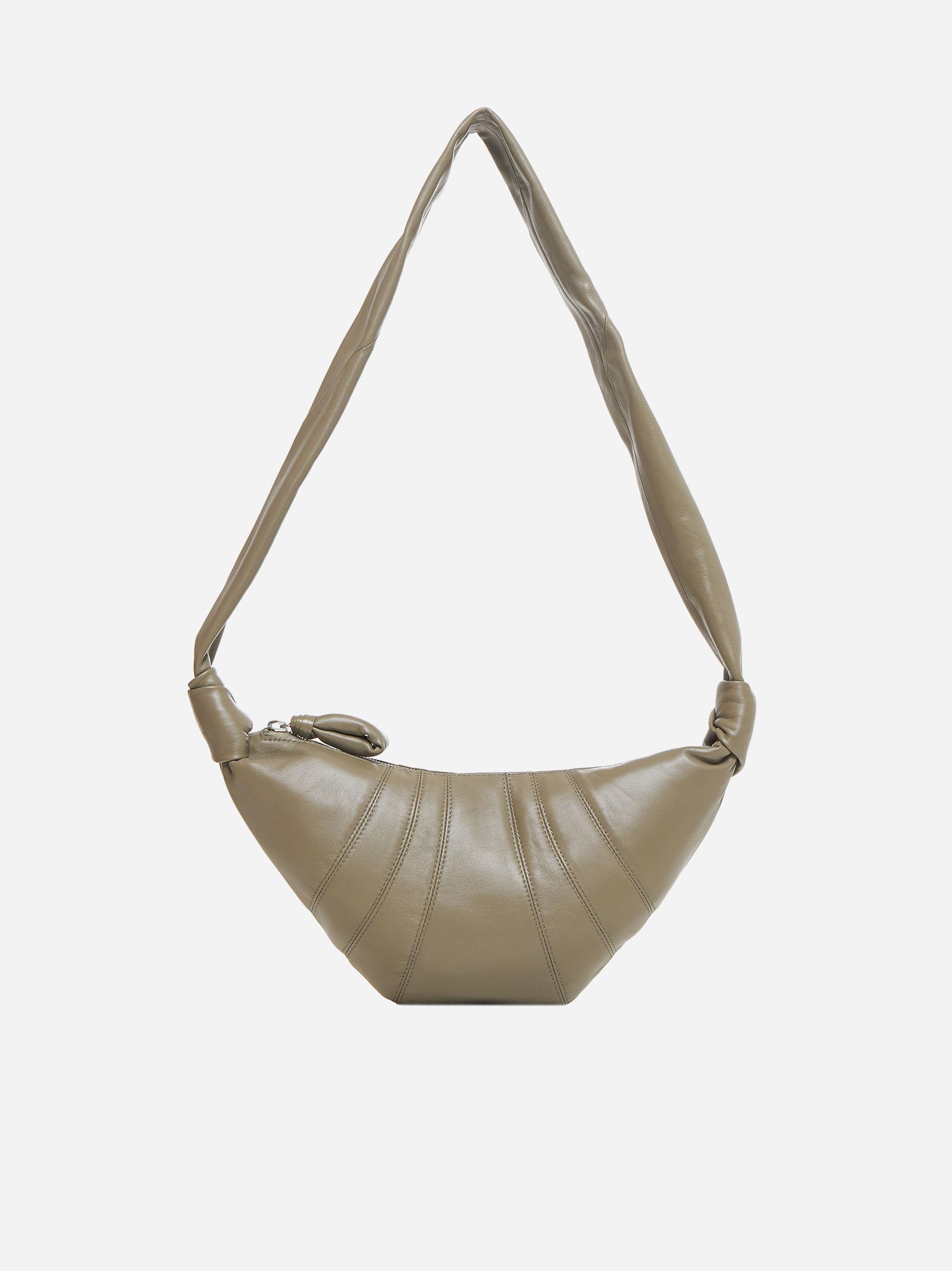 Shop Lemaire Croissant Nappa Leather Small Bag In Neutro