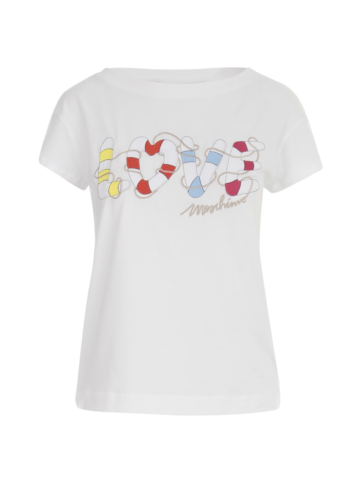 Love Moschino S/s T-shirt W/love Life Jacket Print