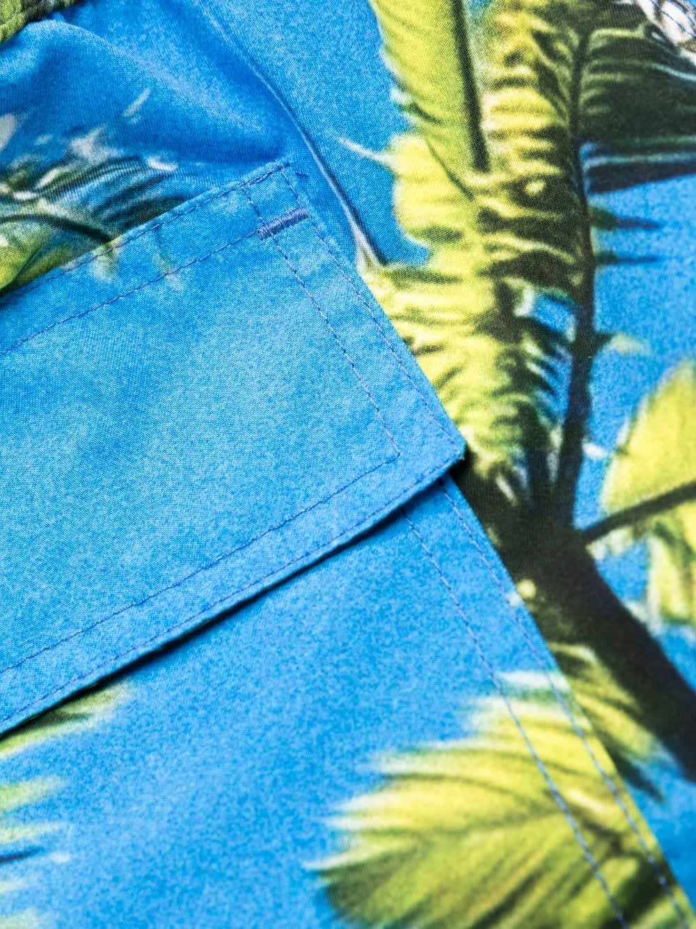 Blue Sky Inn Palm Tree-print Swim Shorts In Blue