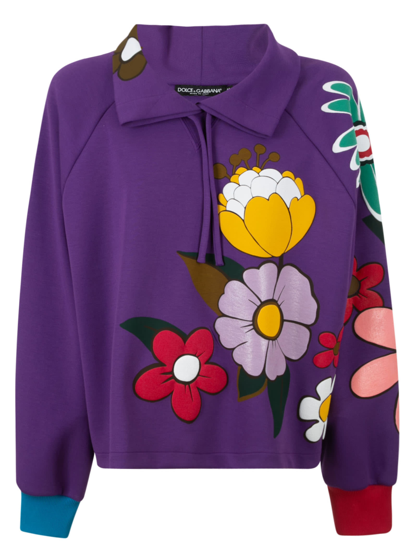 Dolce & Gabbana Floral Print Oversized Sweater