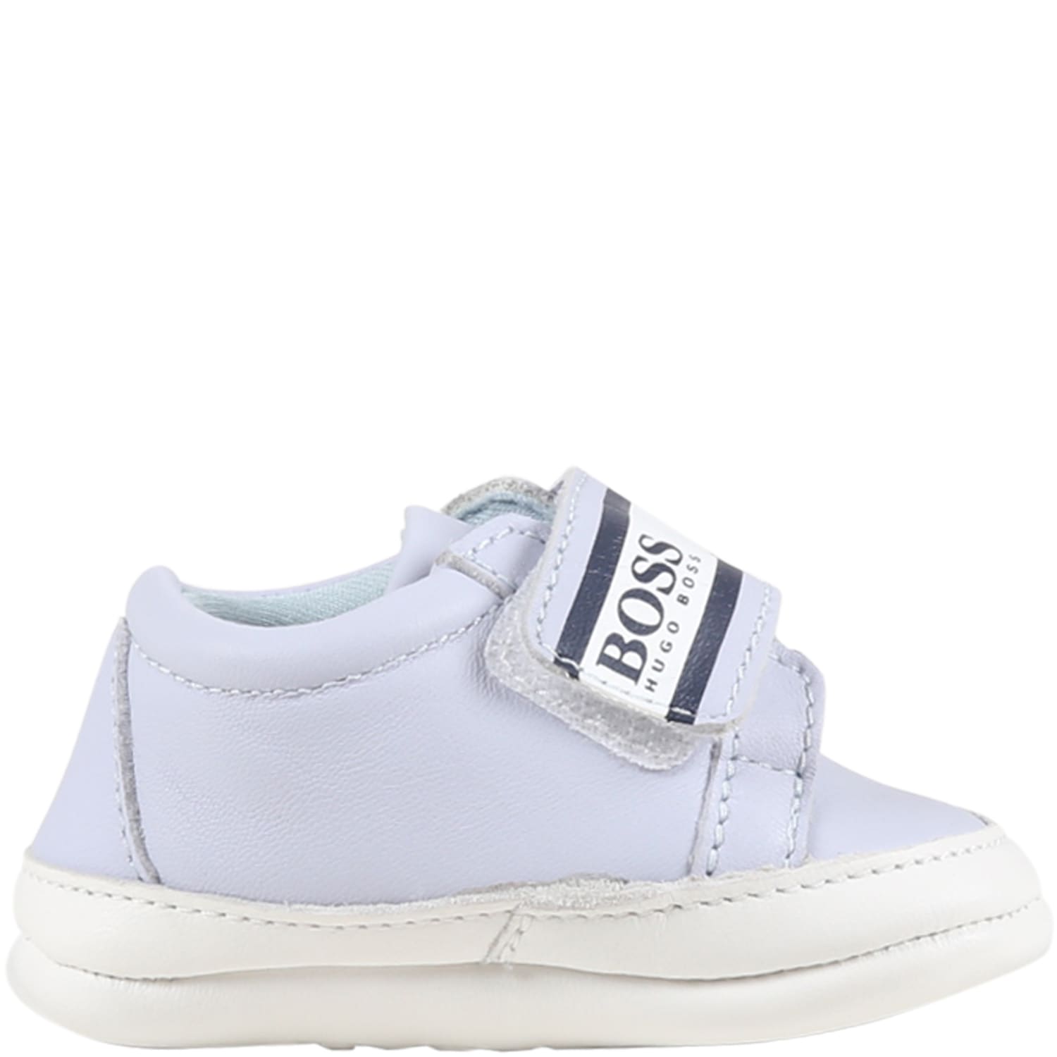 Hugo Boss Light-blue Sneakers For Baby Boy With Logo