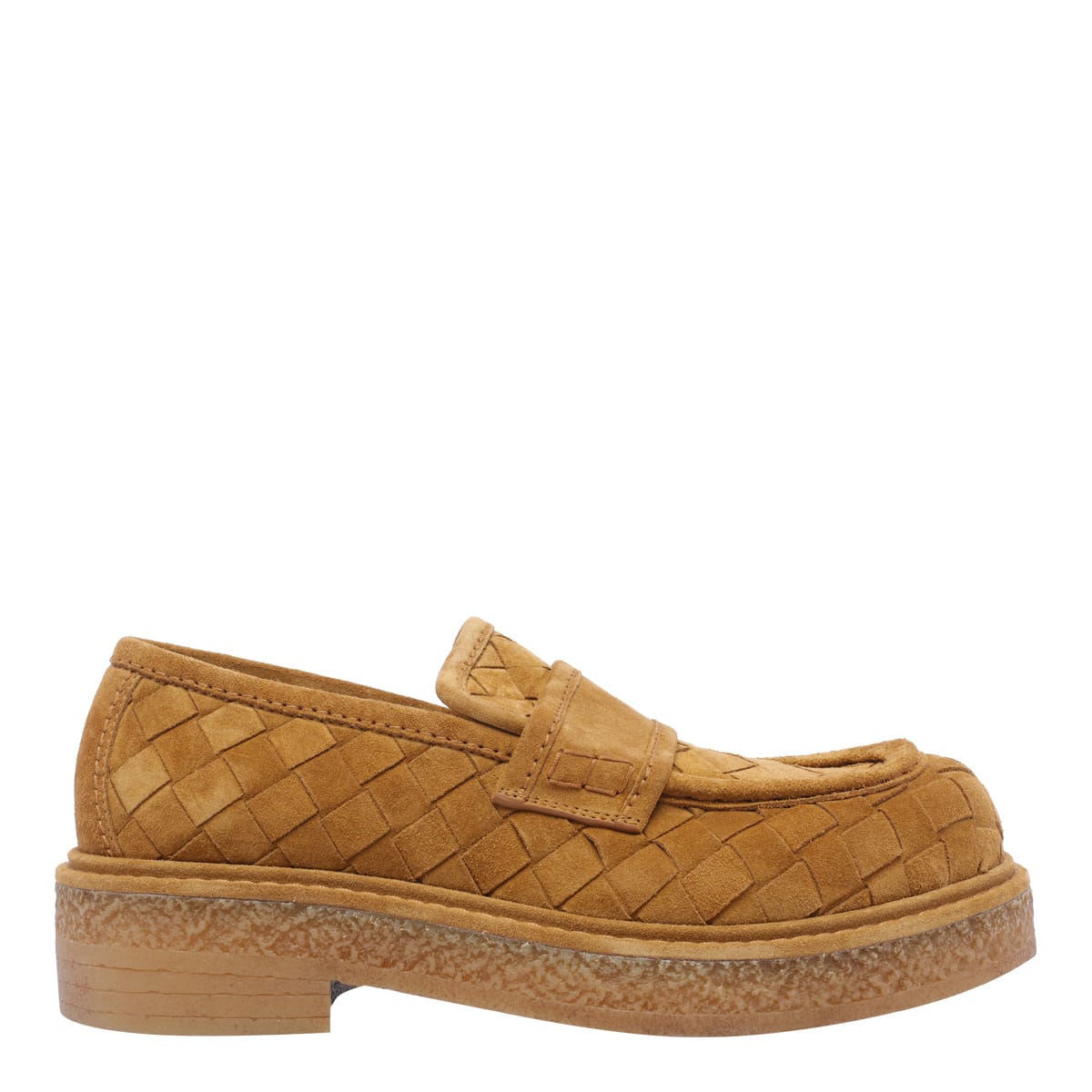 Shop Bottega Veneta Haddock Loafers In Beige