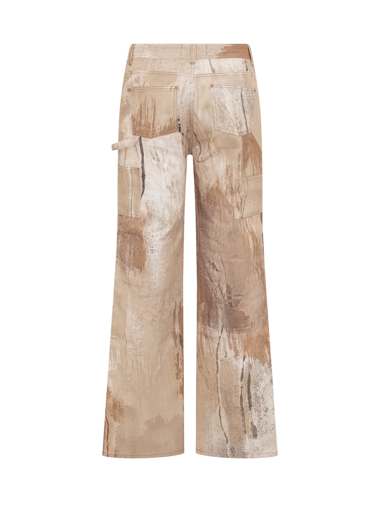 Shop Andersson Bell Tawney Print Jeans In Sand