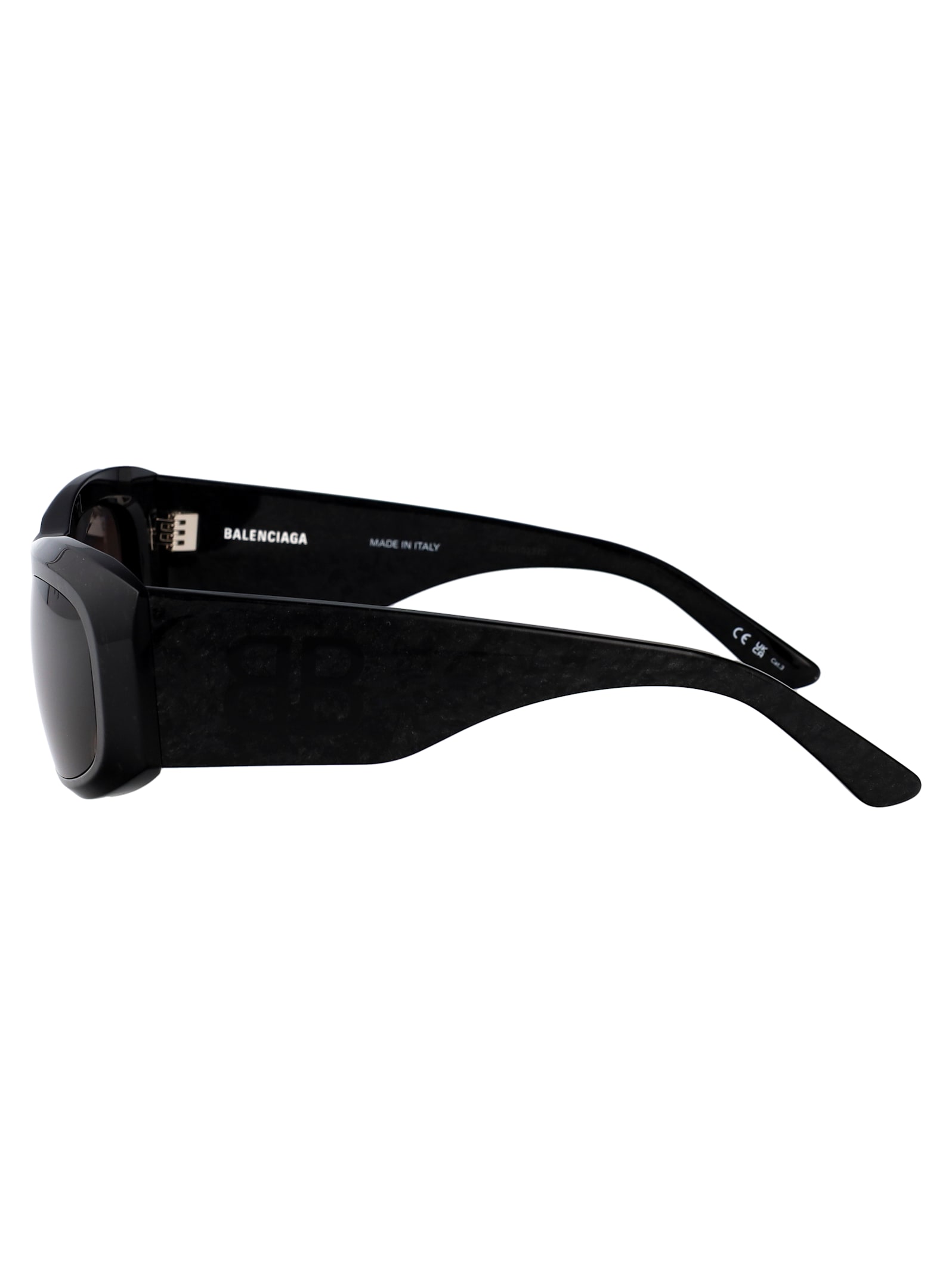 Shop Balenciaga Bb0395s Sunglasses In Black-black-grey