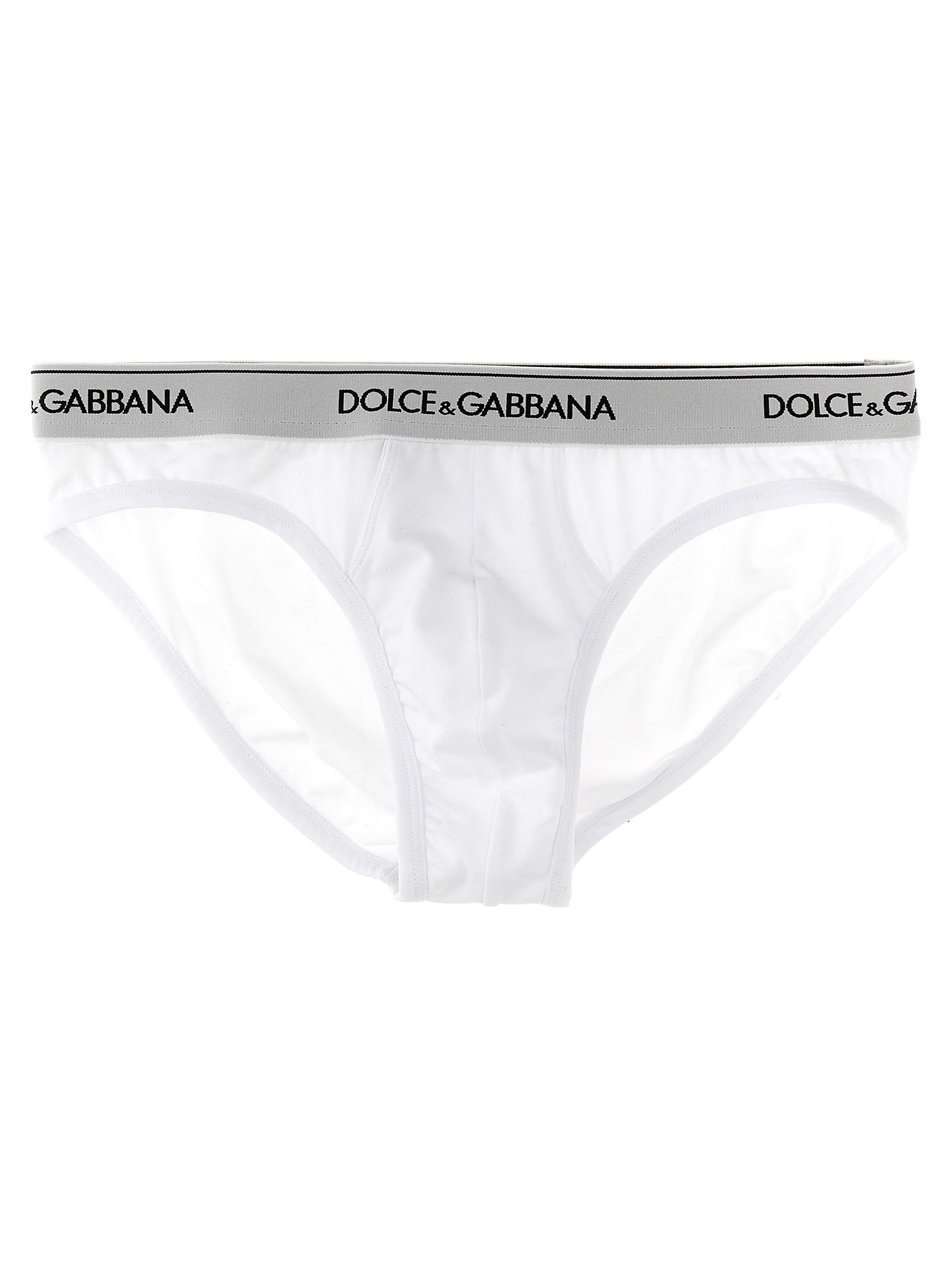 Shop Dolce & Gabbana Midi Brief 2-pack Briefs In White