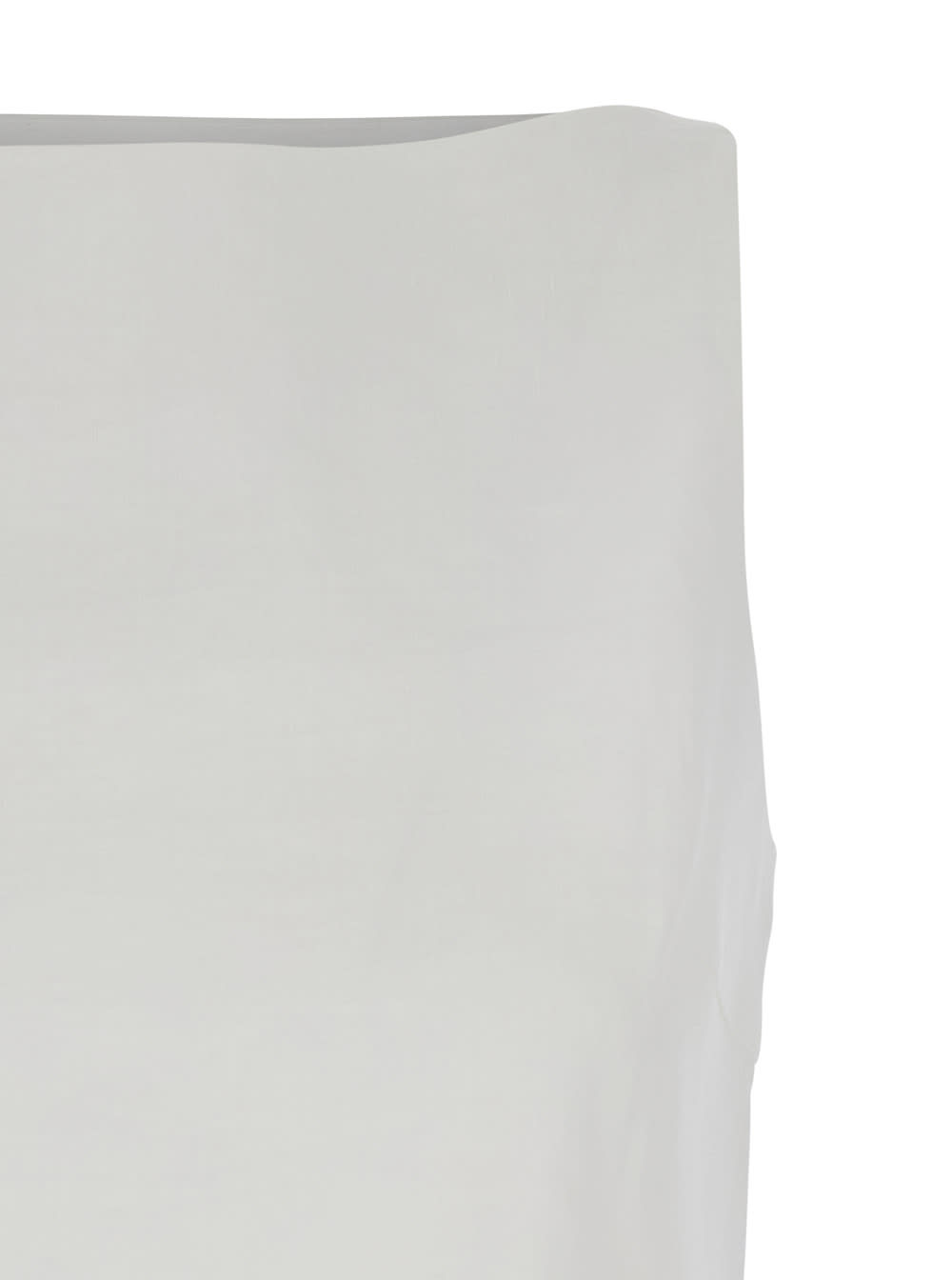 Theory White Top With Boat Neckline And Pences In Linen Blend Woman In White