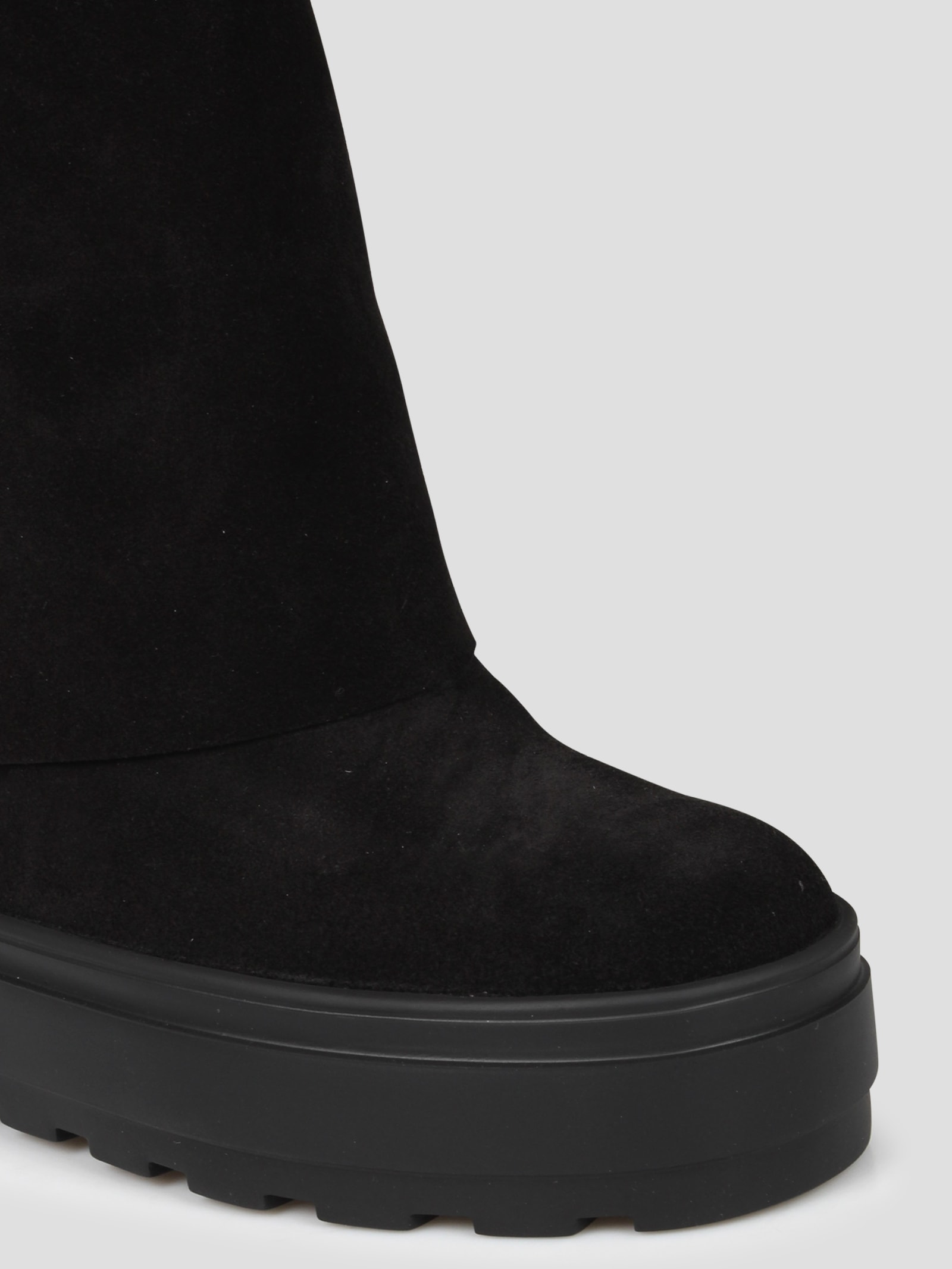 Shop Casadei New Double Face Suede Boots In Black