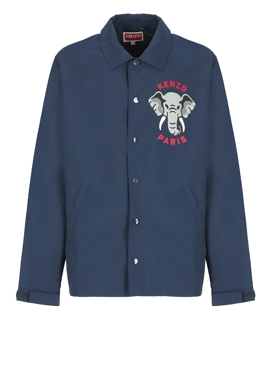 Shop Kenzo Elephant Jacket In Blue