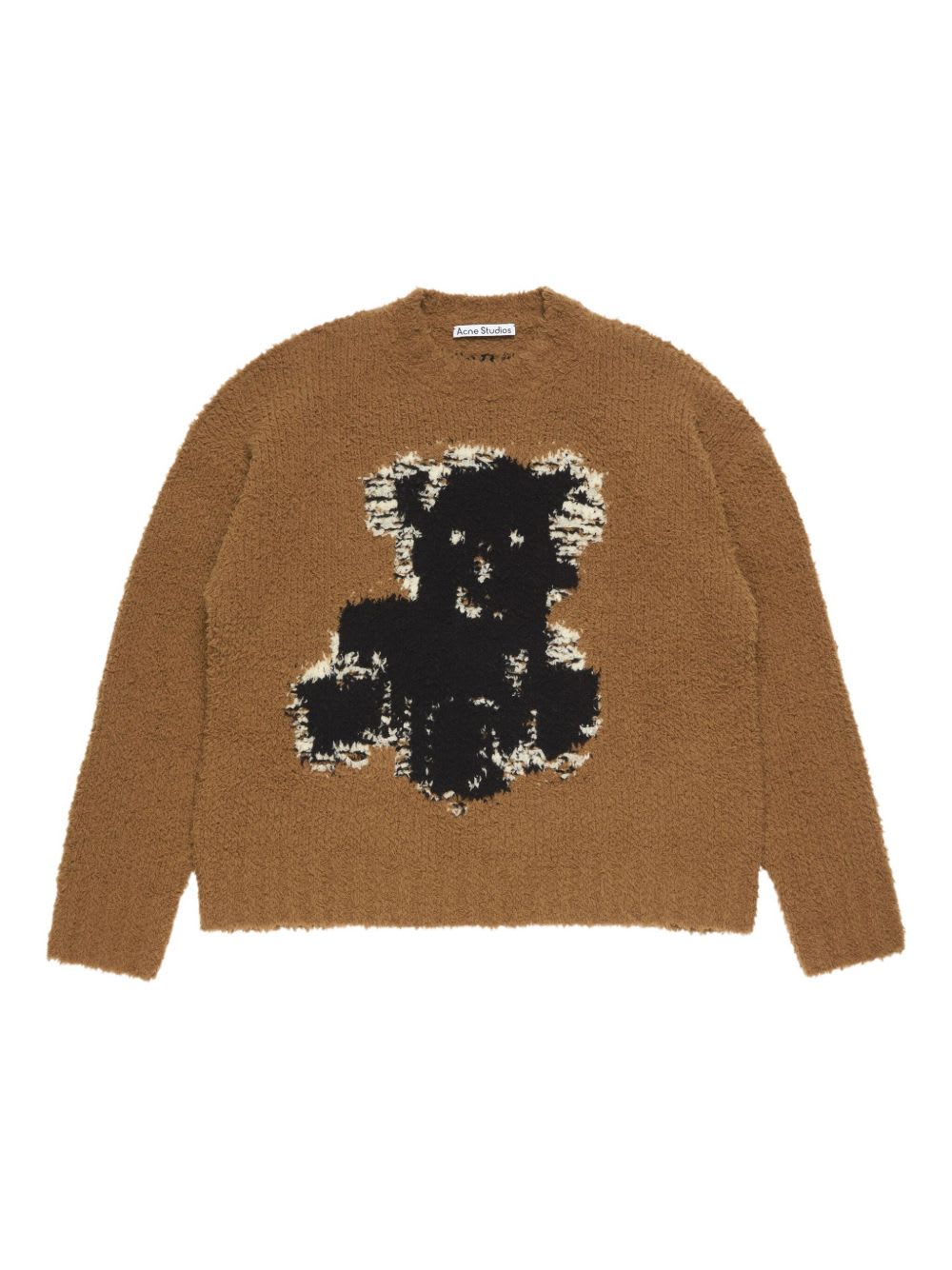 Acne Studios Wool Crewneck Sweater In Brown