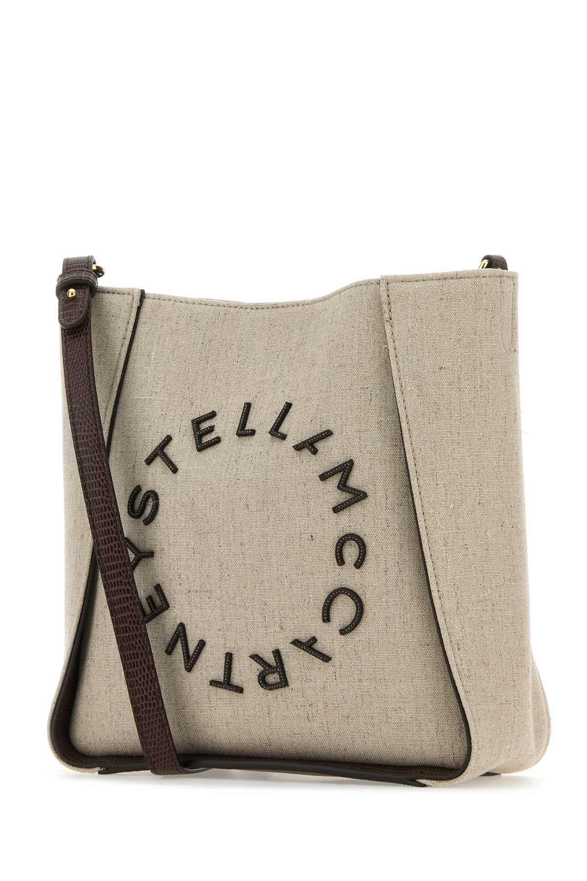 Shop Stella Mccartney Cappuccino Canvas Crossbody Bag In Birch