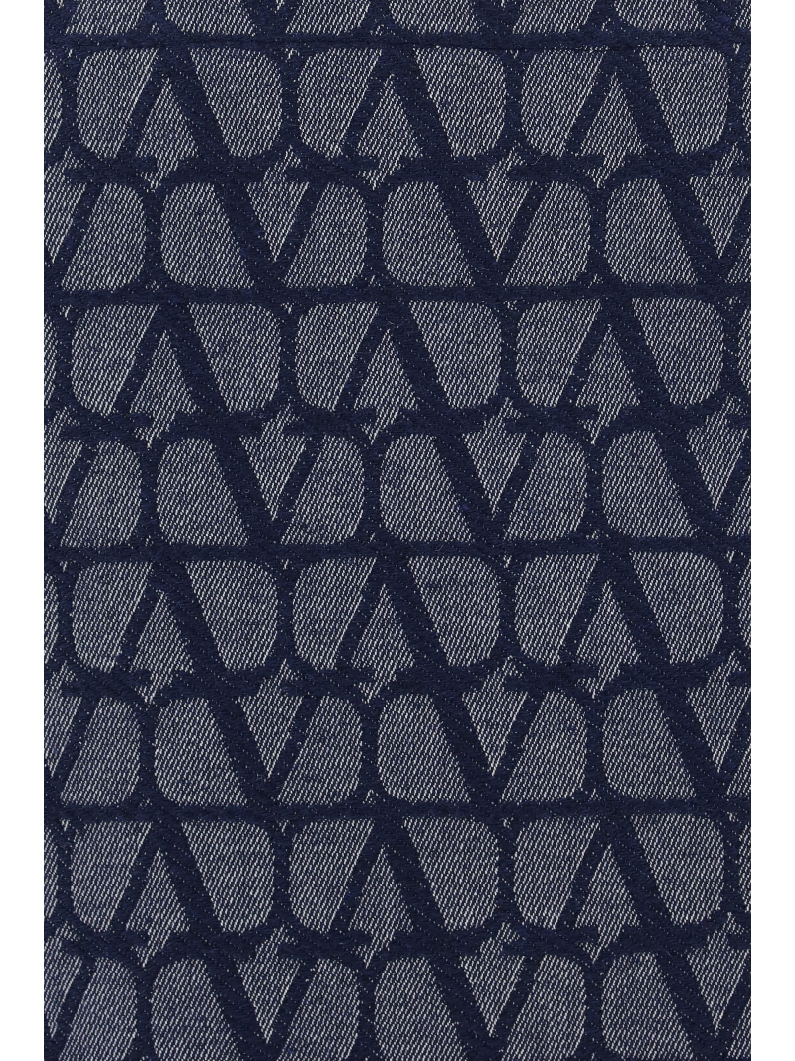 Valentino Toile Iconographe Tote Bag In Melange Denim