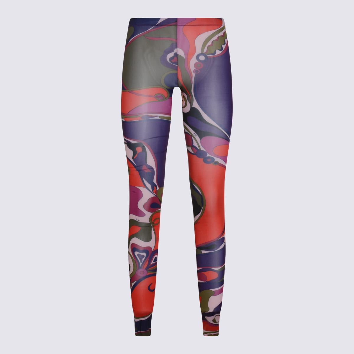 Pucci Printed Jersey Tights Socks Purple In Multi