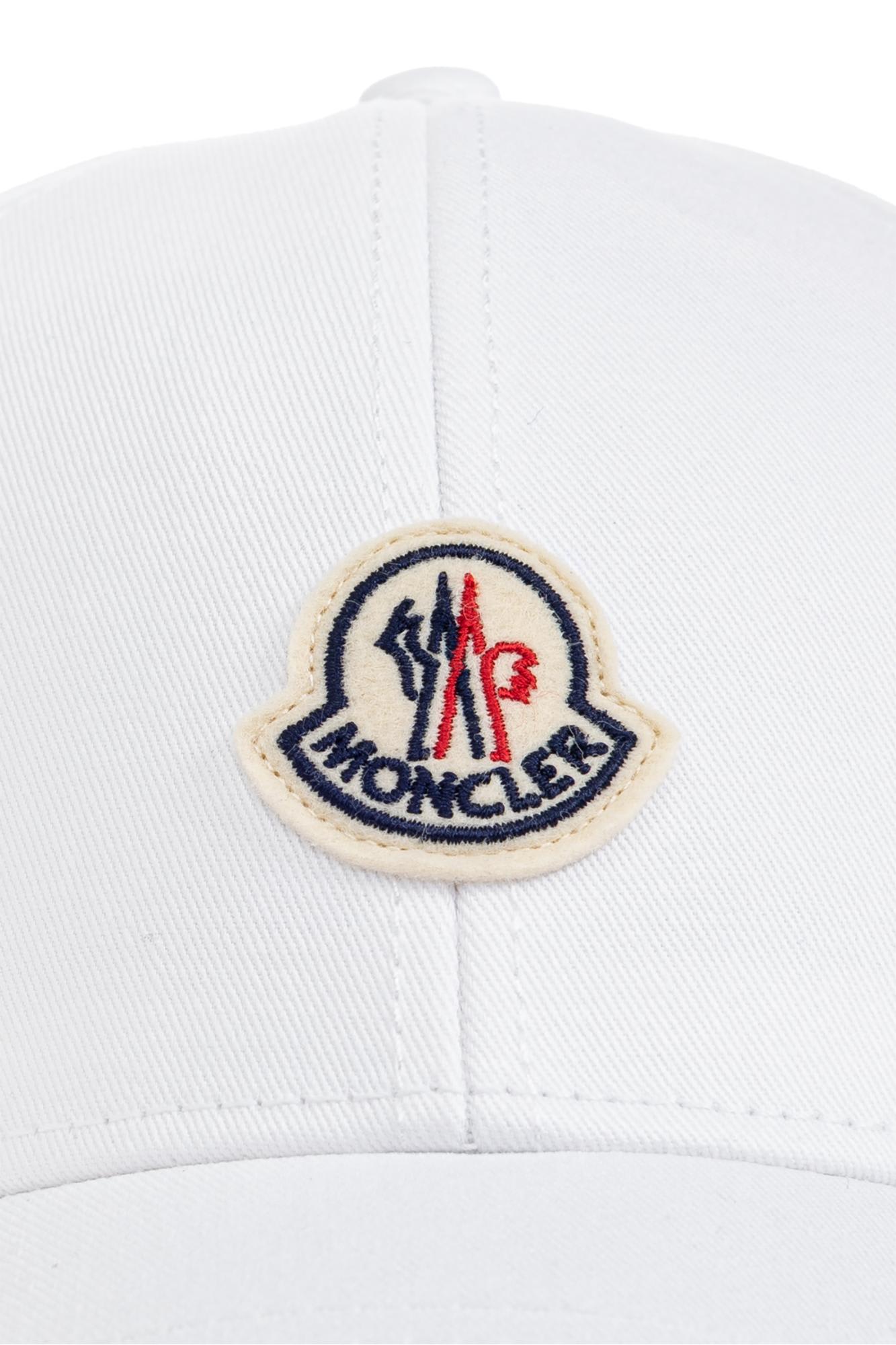 Moncler Structured Baseball Cap Curved Brim In White