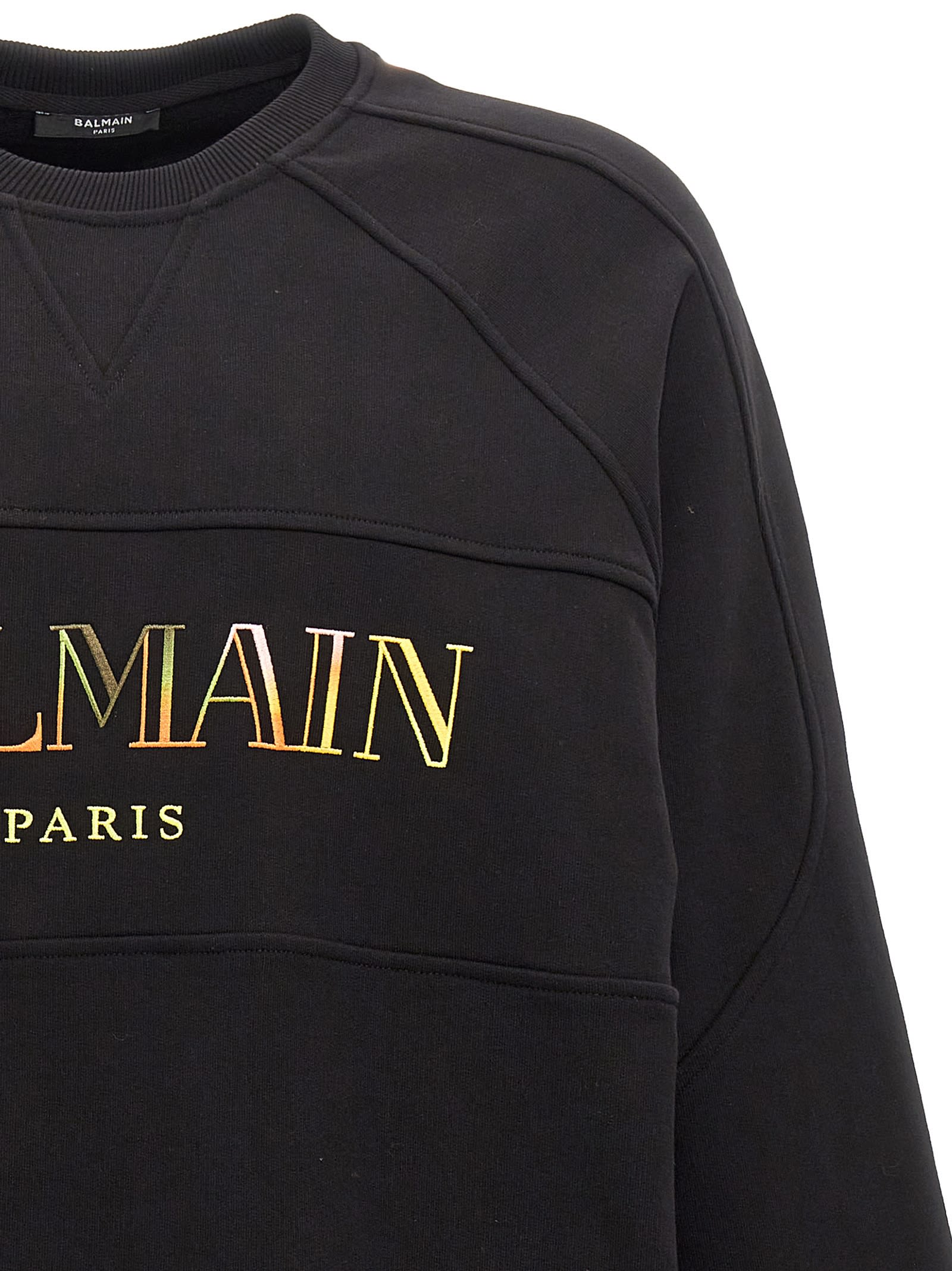 Shop Balmain Vintage Sweatshirt In Black