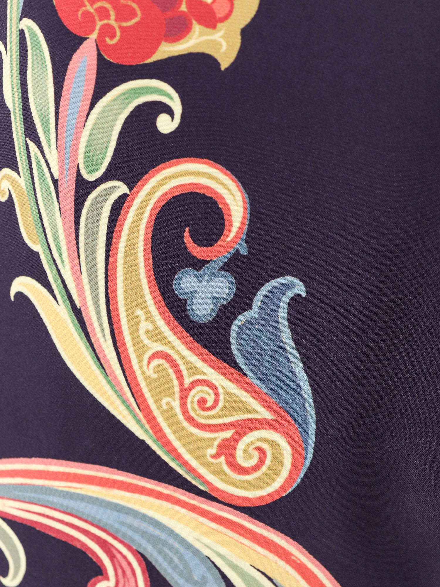 Etro Women Viscose Dress With Iconic Multicolor Print In Blue