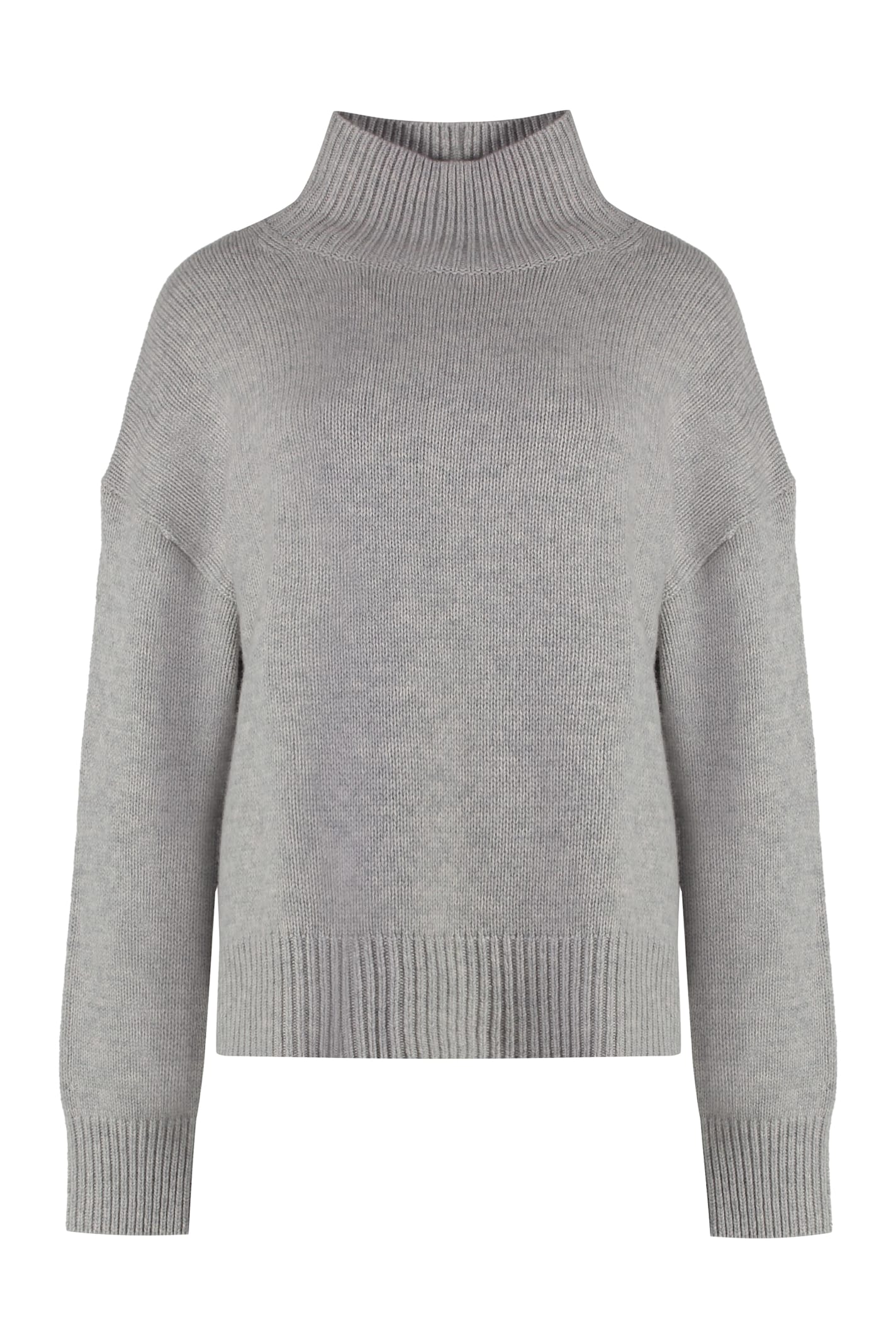 Shop Calvin Klein Wool And Cashmere Sweater In Grigio Chiaro