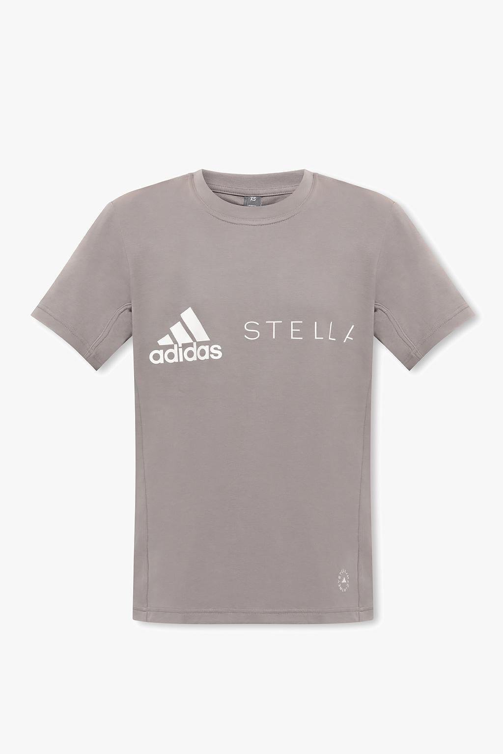 Adidas By Stella Mccartney T-shirt With Logo In Grey