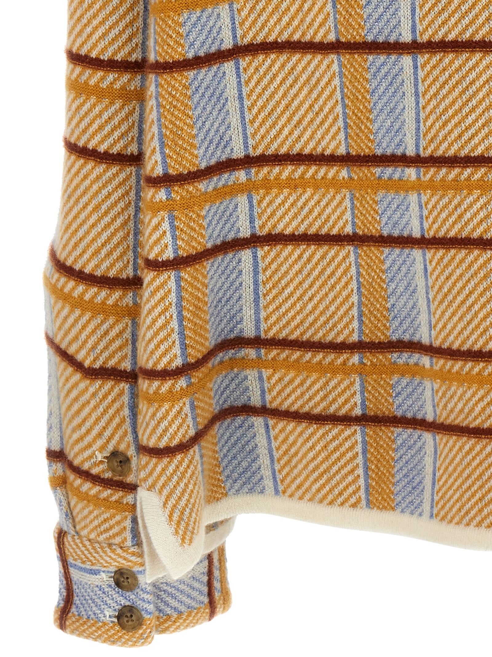 Guest In Residence Plaid Work Shirt And Blouse Yellow In Brown