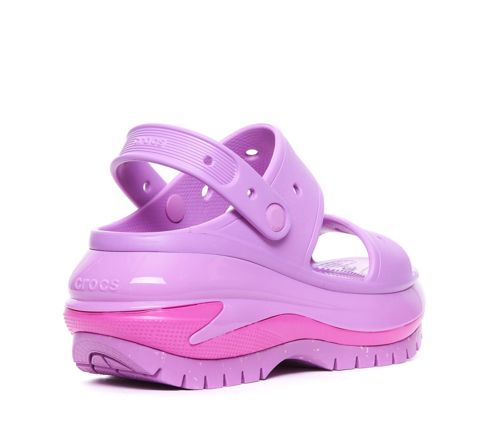 Shop Crocs Classic Mega Crush Sandals In Liliac