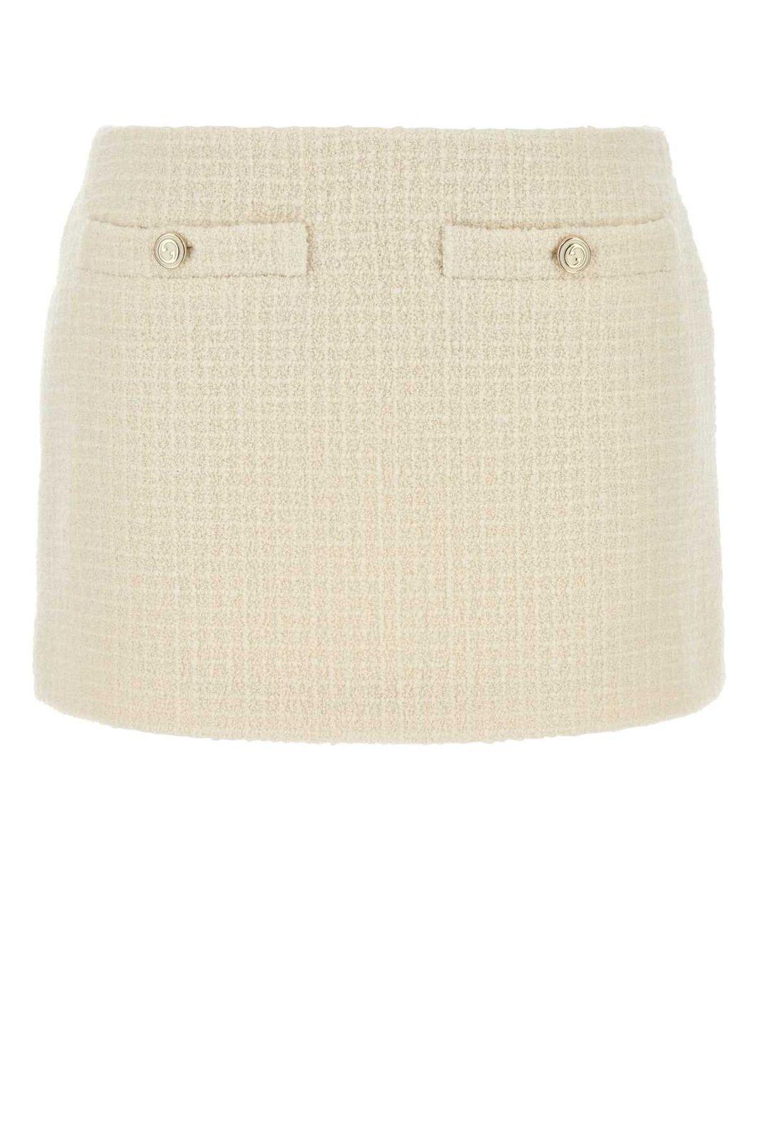 Damier Bouclé Tweed Mini Skirt