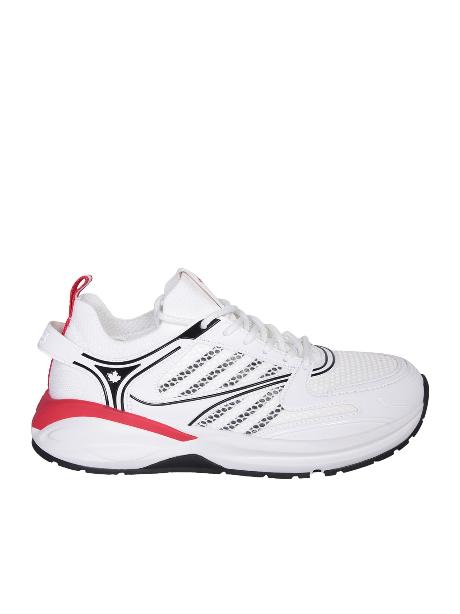 Shop Dsquared2 Dash White/red Sneakers