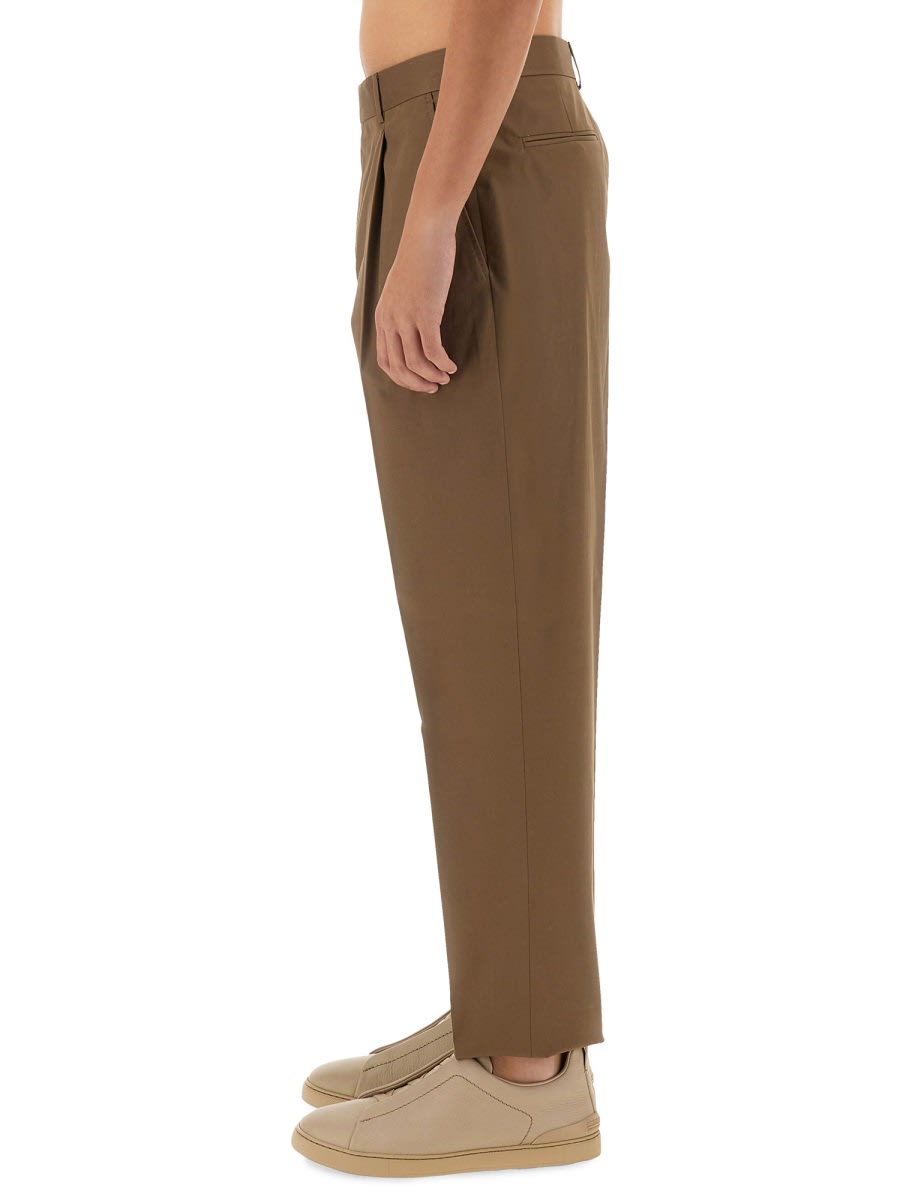 Shop Zegna Straight Leg Pants In Black