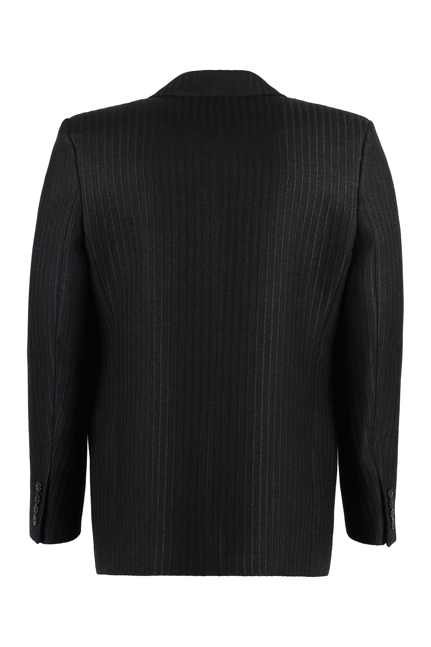 Saint Laurent Single-breasted One Button Jacket In Black