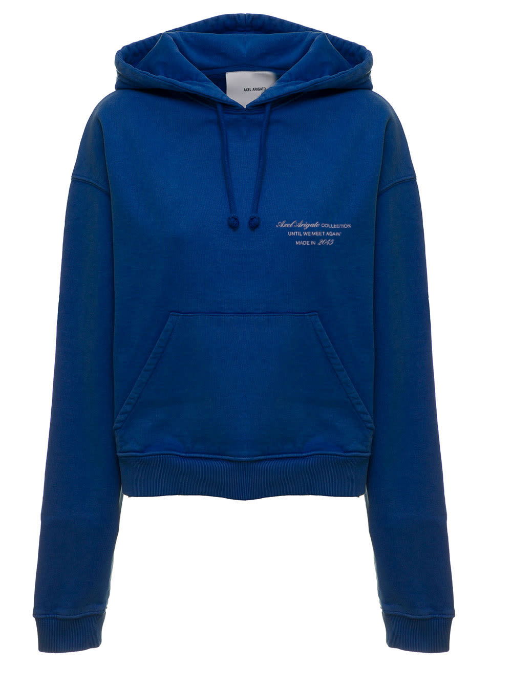 Axel Arigato Woman s Blue Jersey Hoodie With Print