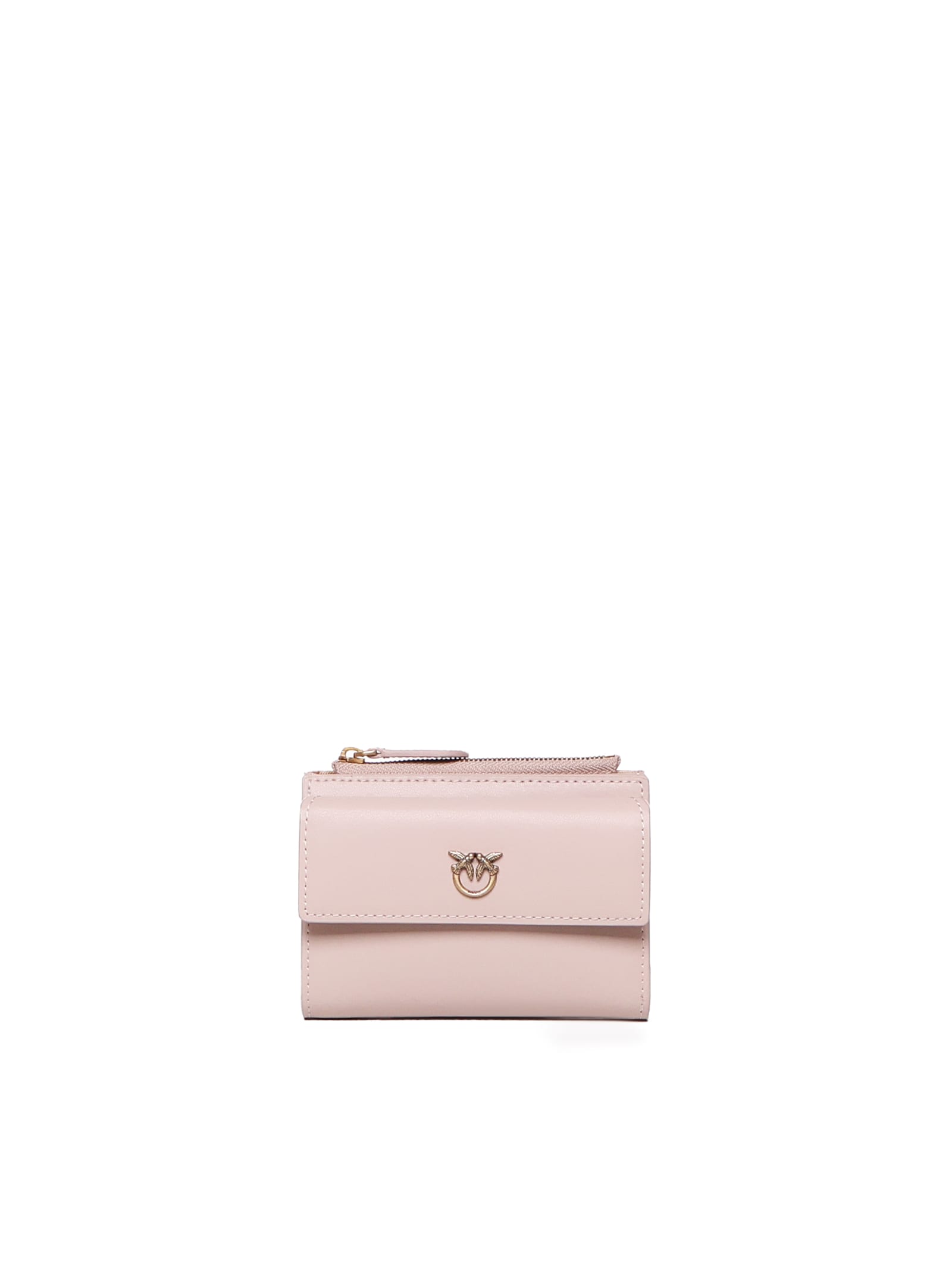 Shop Pinko Wallet With Front Pocket In Pink