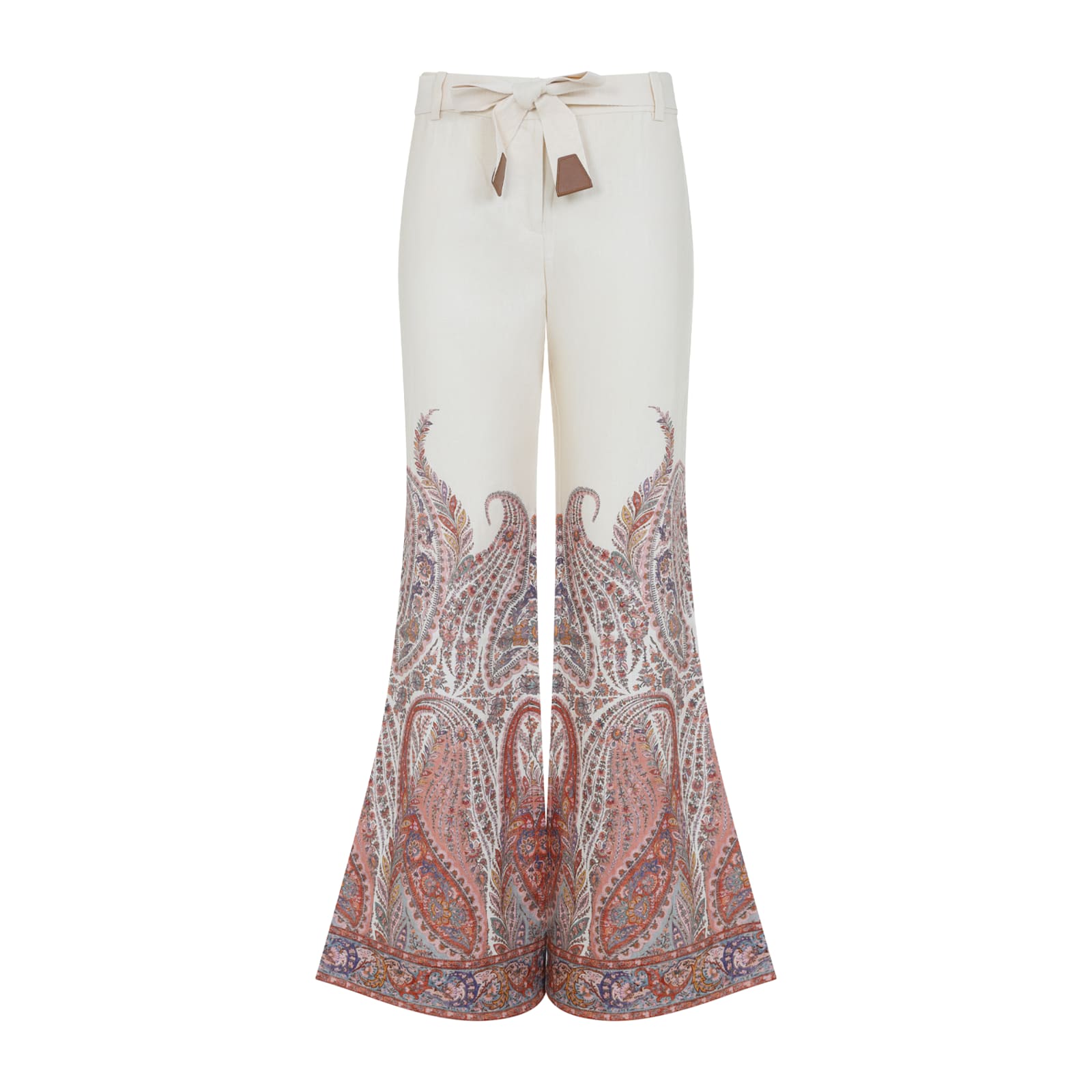 Zimmermann Rhiannon Paisley-print Trousers In Brown